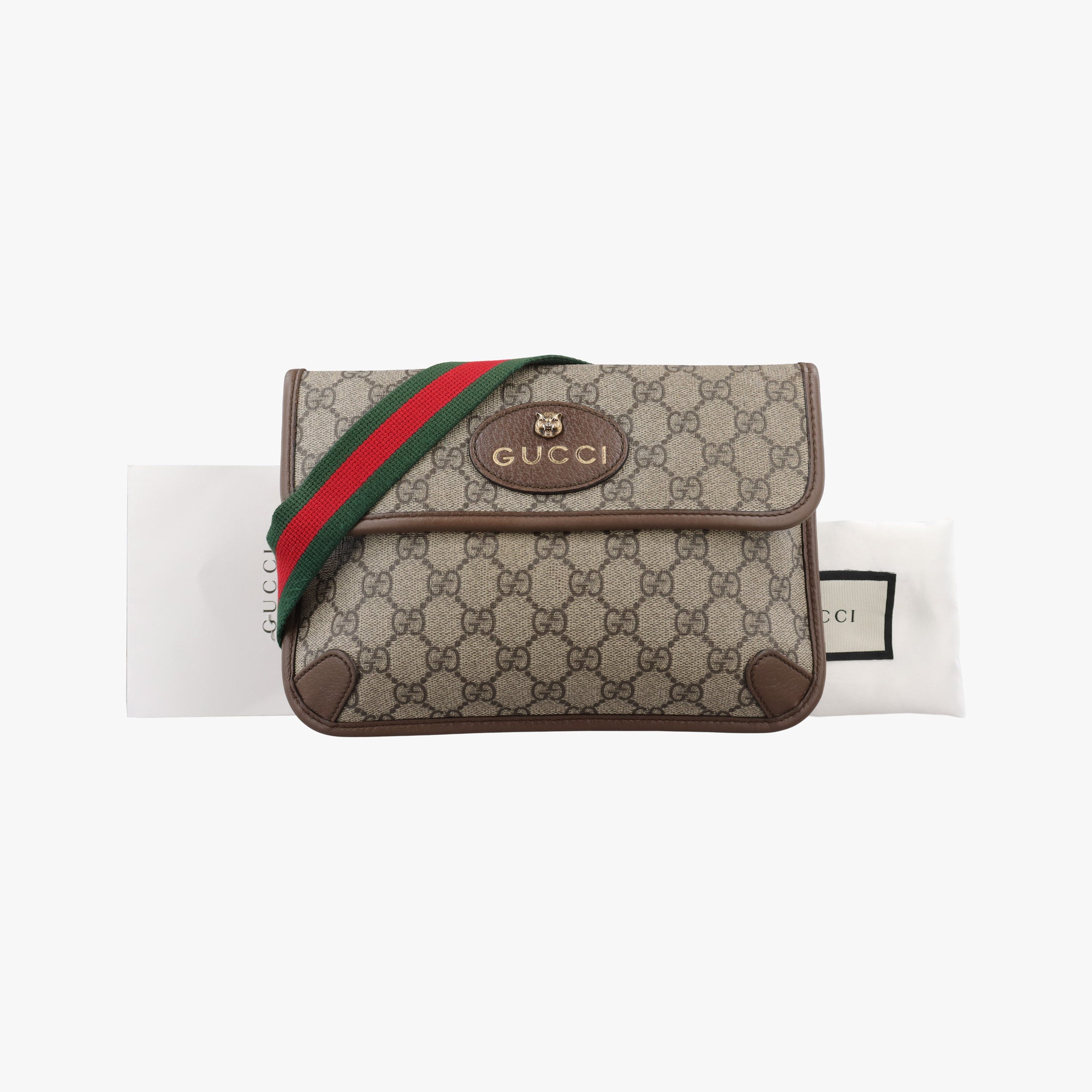 Vintage Gucci NEO VINTAGE GG Supreme Brown PVC coated canvas×Leather 493930 bum bag/waist bag | stylenewstar