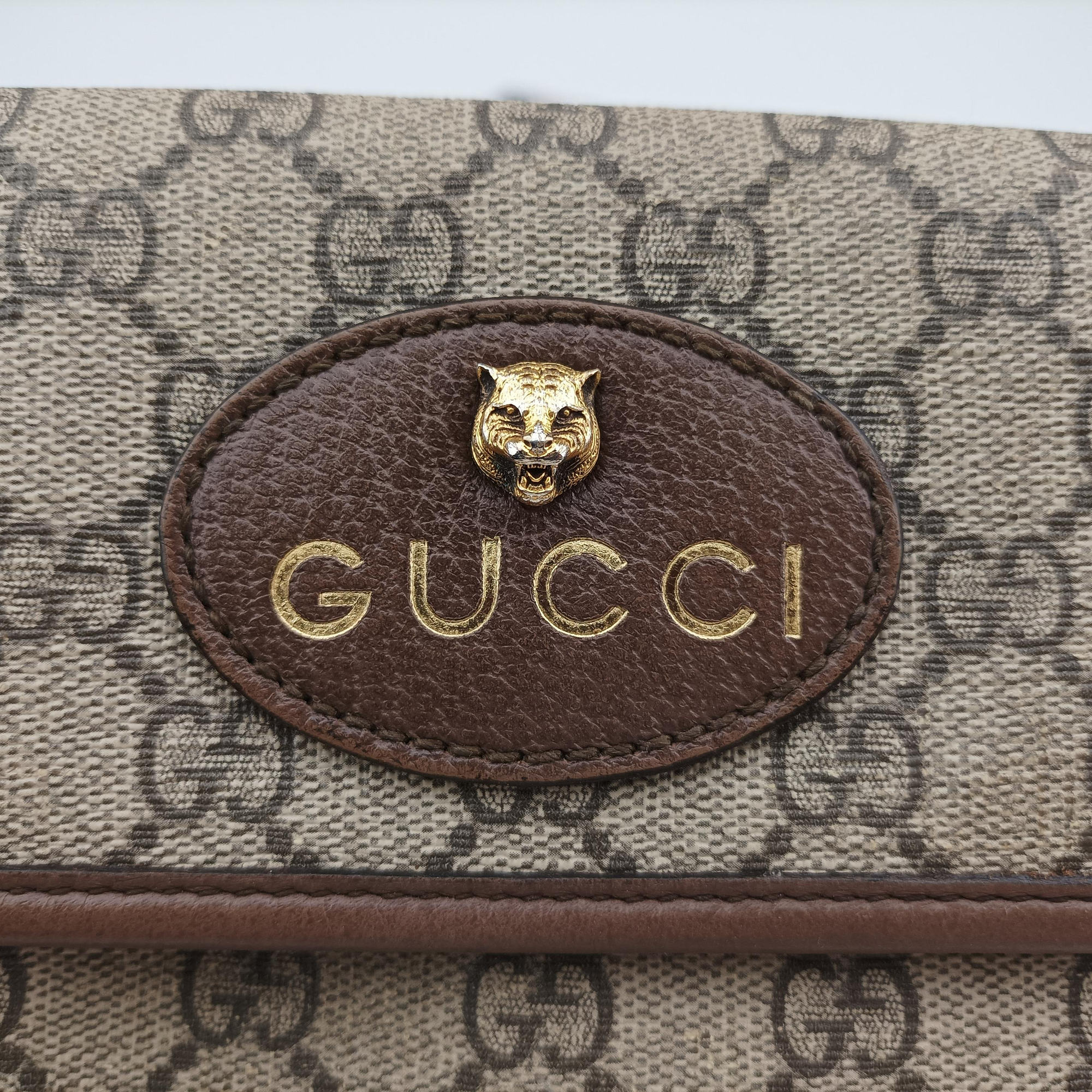 Vintage Gucci NEO VINTAGE GG Supreme Brown PVC coated canvas×Leather 493930 bum bag/waist bag | stylenewstar
