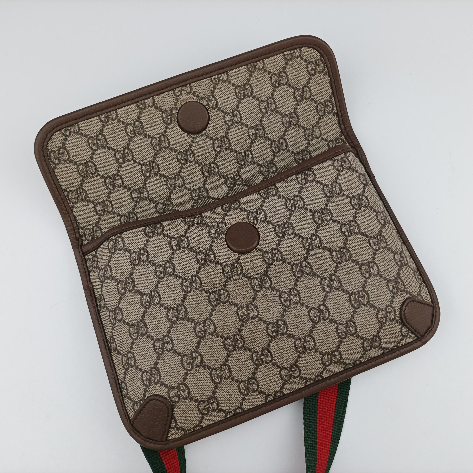 Vintage Gucci NEO VINTAGE GG Supreme Brown PVC coated canvas×Leather 493930 bum bag/waist bag | stylenewstar