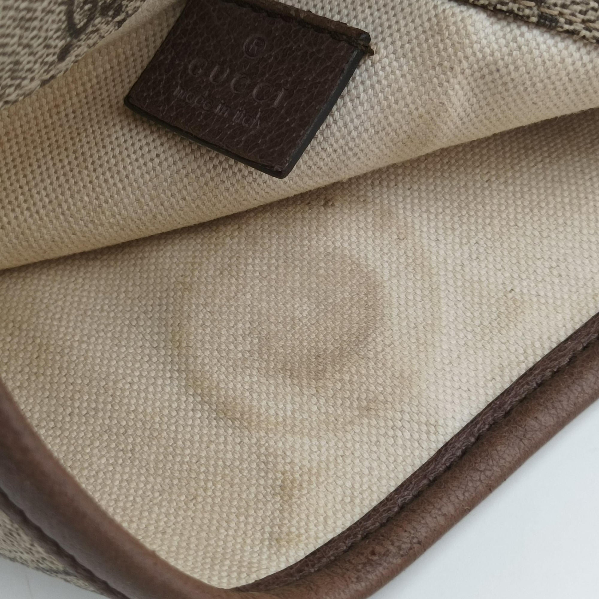Vintage Gucci NEO VINTAGE GG Supreme Brown PVC coated canvas×Leather 493930 bum bag/waist bag | stylenewstar