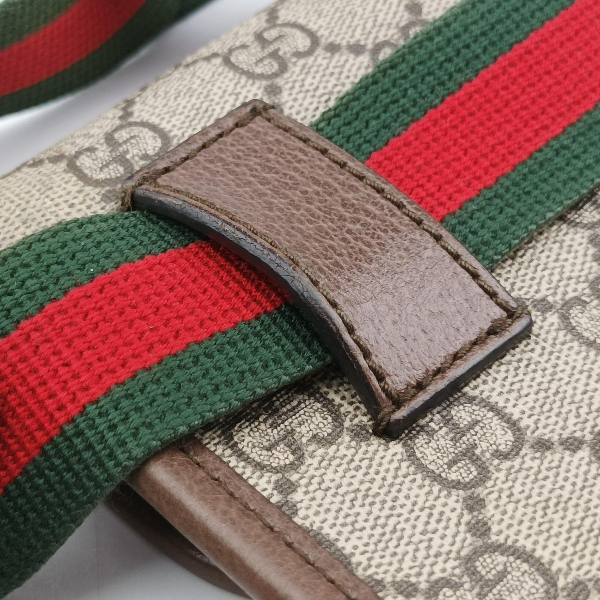 Vintage Gucci NEO VINTAGE GG Supreme Brown PVC coated canvas×Leather 493930 bum bag/waist bag | stylenewstar