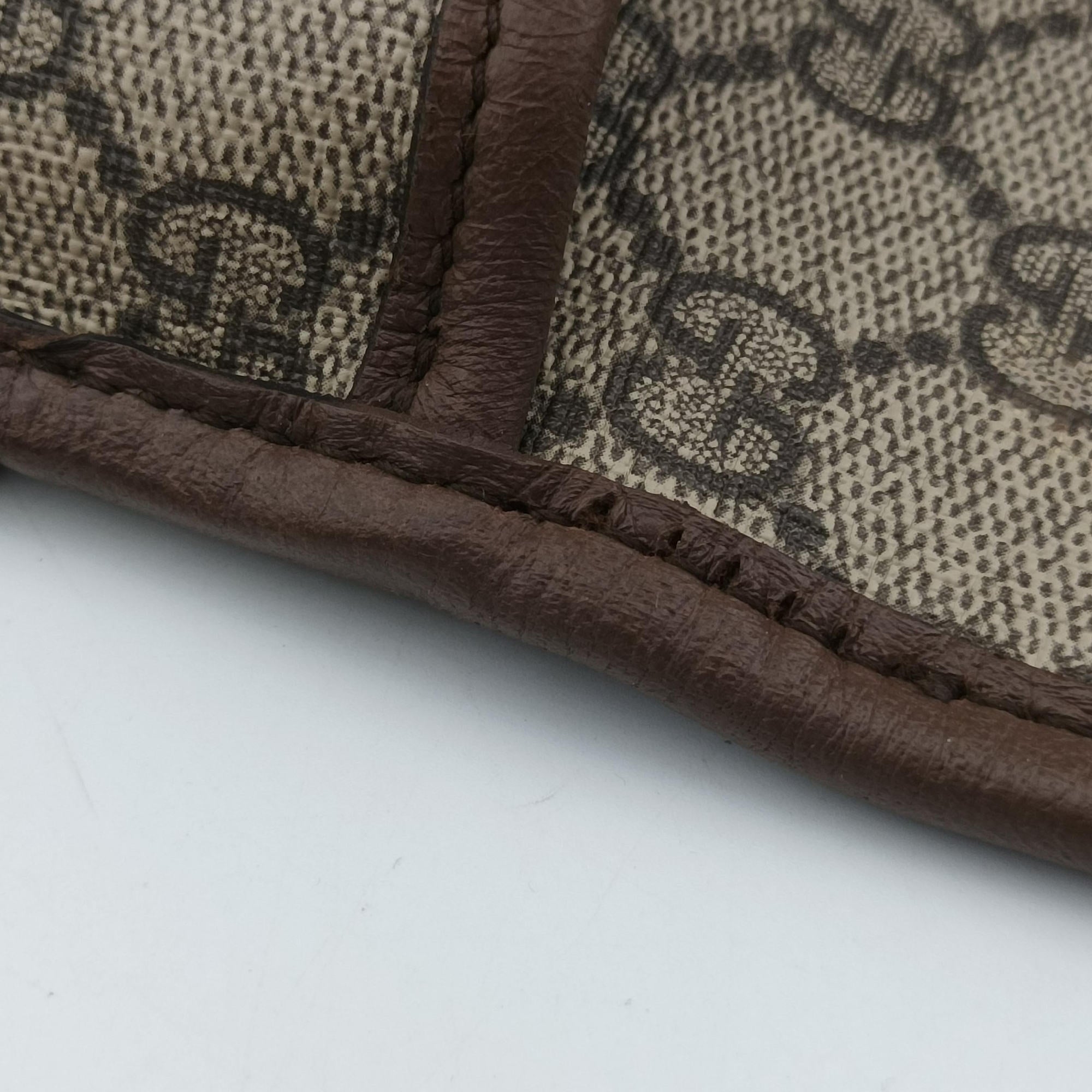 Vintage Gucci NEO VINTAGE GG Supreme Brown PVC coated canvas×Leather 493930 bum bag/waist bag | stylenewstar