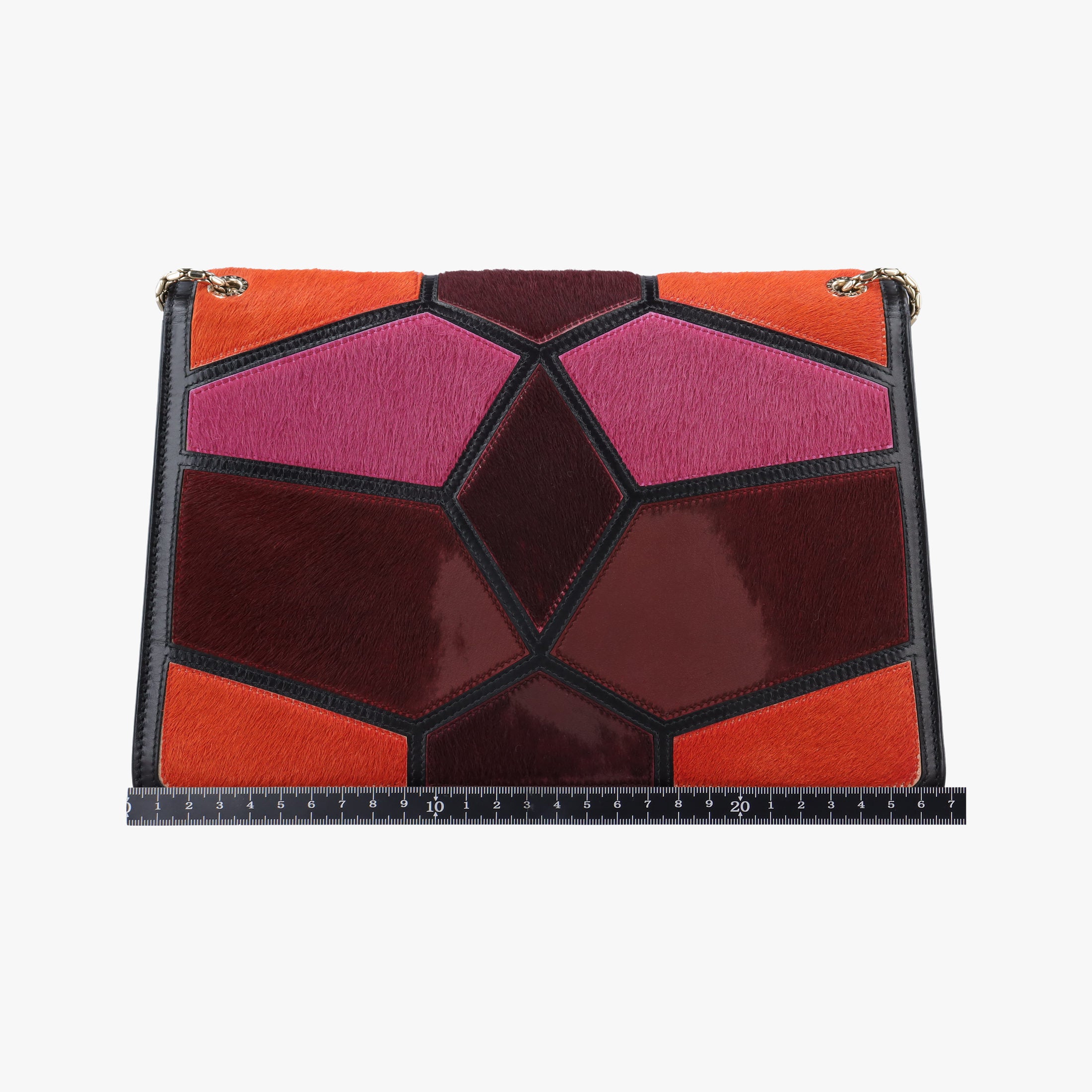 Secondhand Bvlgari Serpenti Orange×Pink×Bordeaux Pony Hair  shoulderbag | stylenewstar