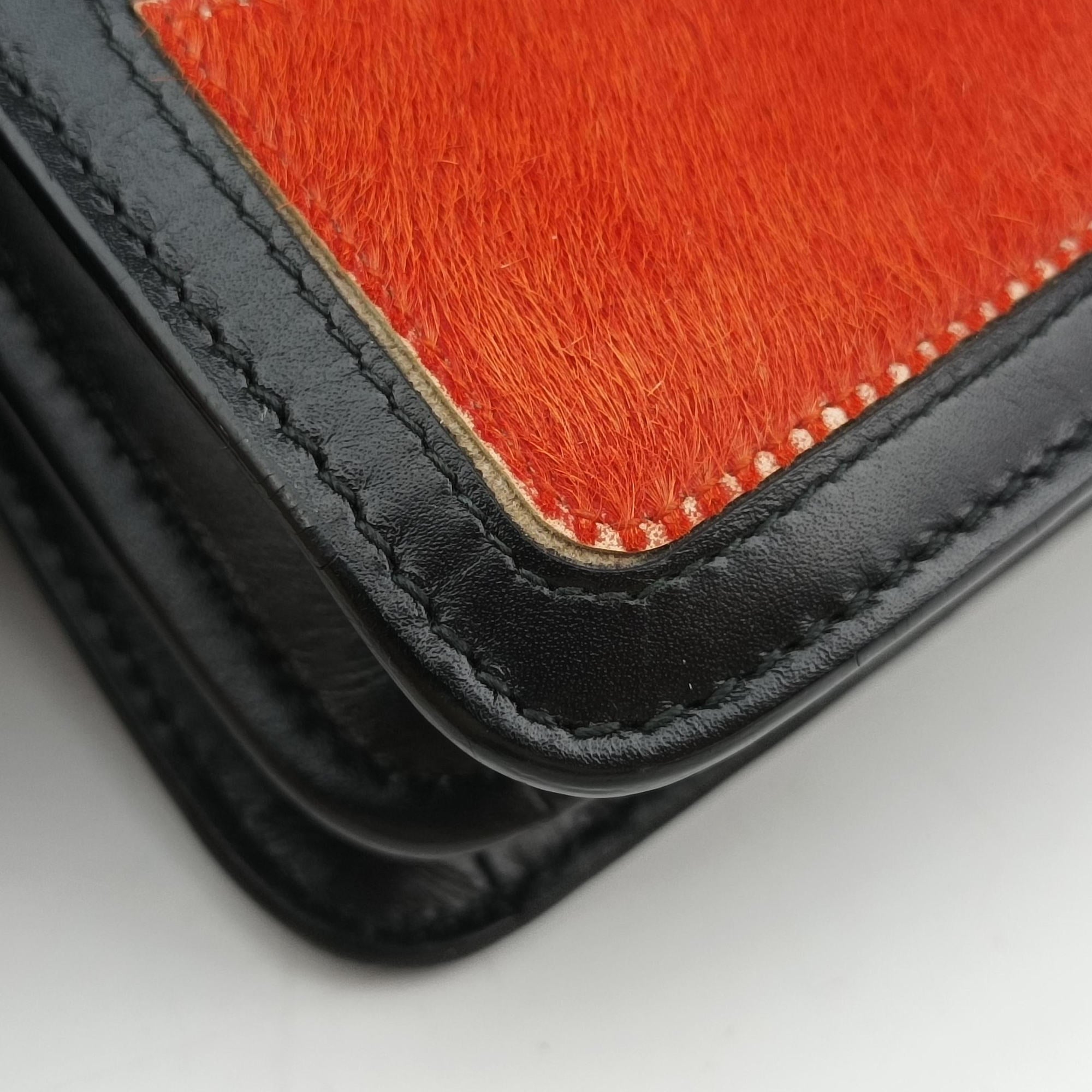Secondhand Bvlgari Serpenti Orange×Pink×Bordeaux Pony Hair  shoulderbag | stylenewstar