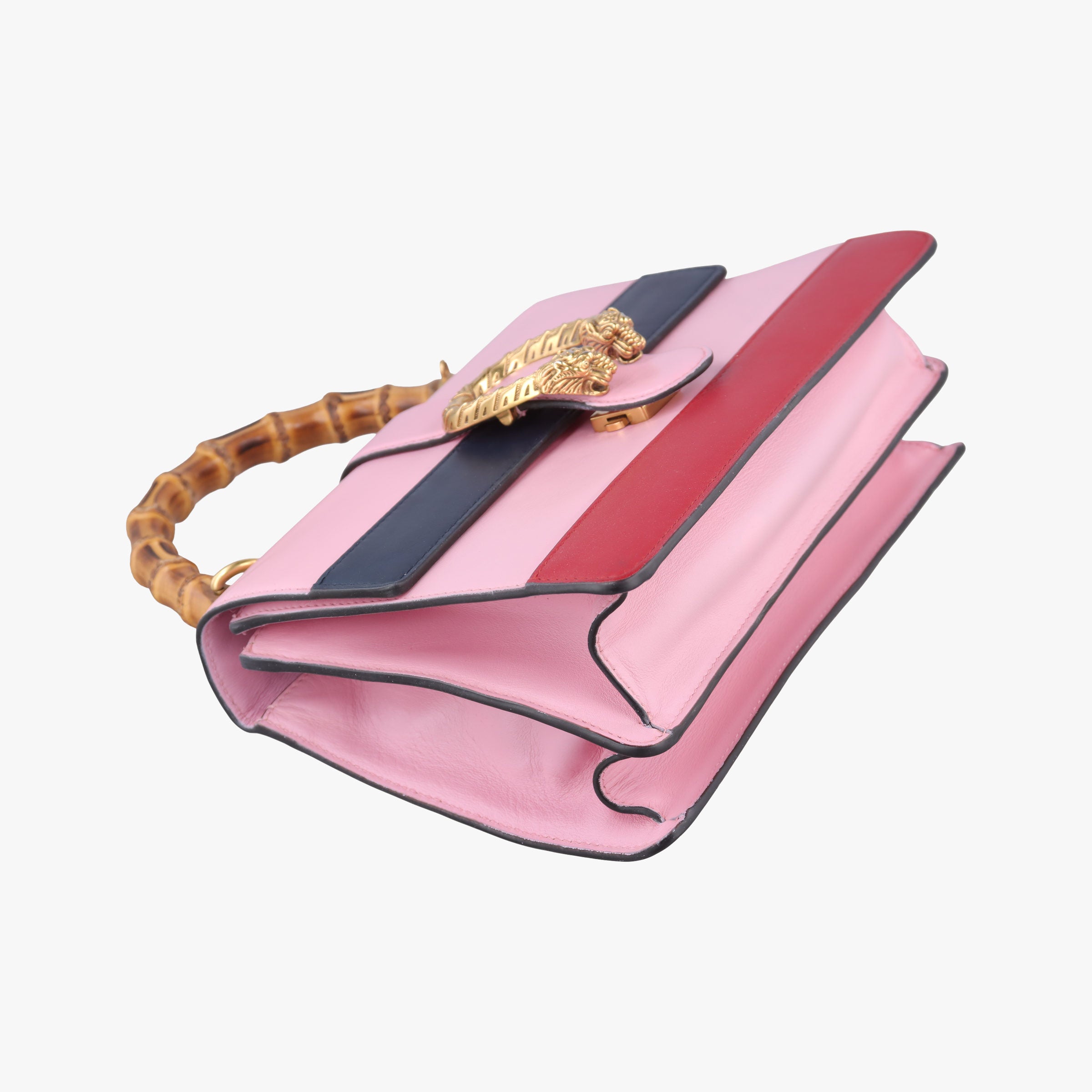 Pre-owned Gucci Dionysus Pink×navy×red Leather 448075 shoulderbag | stylenewstar