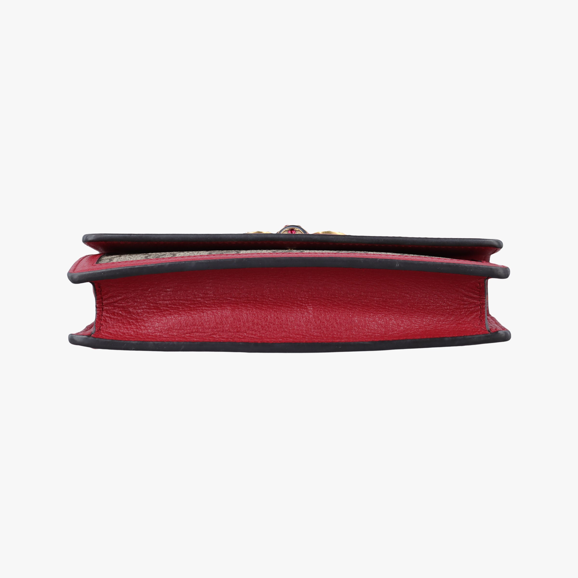 Pre-owned Gucci Queen Margaret Beige×Red×Navy PVC coated canvas×leather 476079 shoulderbag | stylenewstar