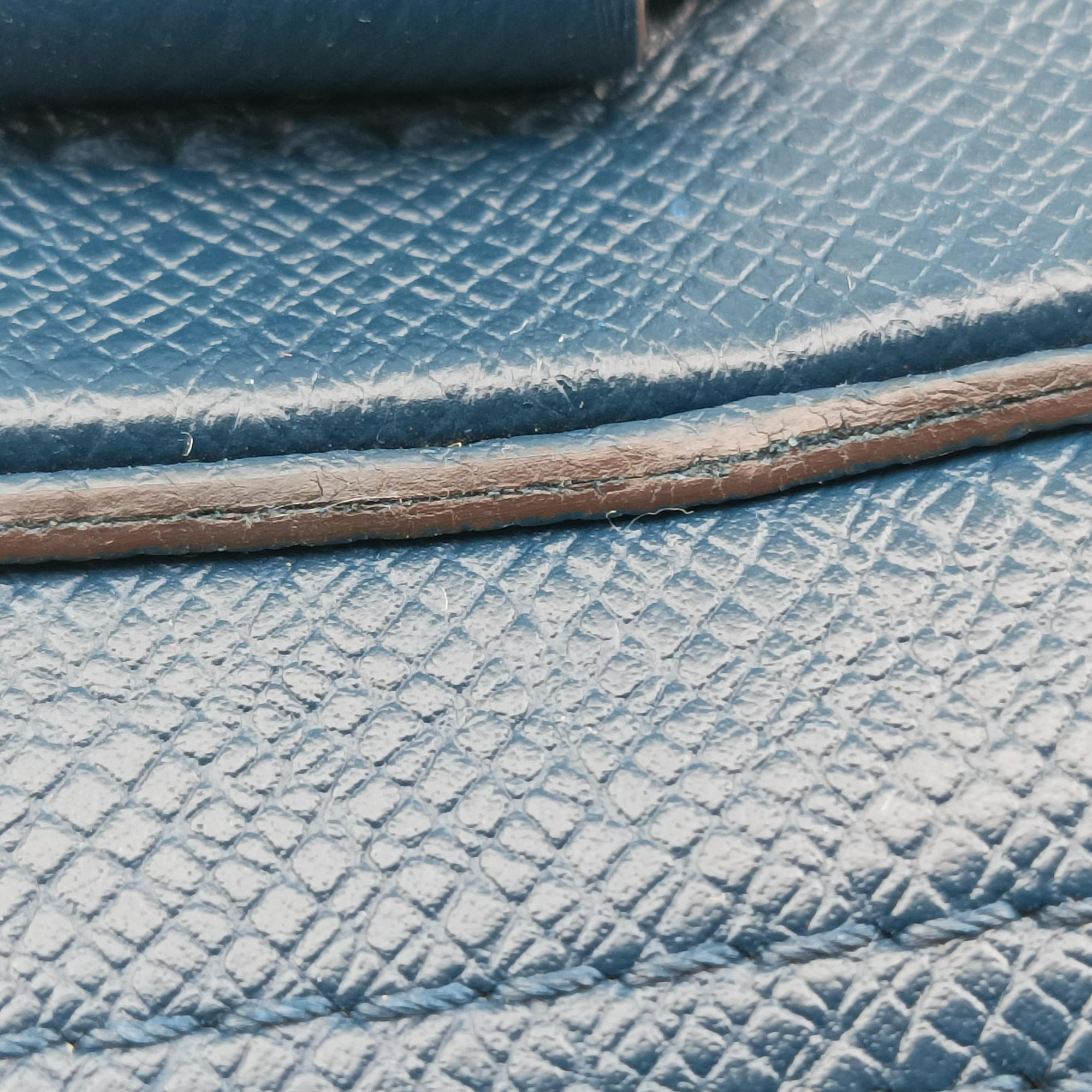 Vintage Louis Vuitton Porto Document Business MM Ocean Blue Taiga M32705 handbag | stylenewstar