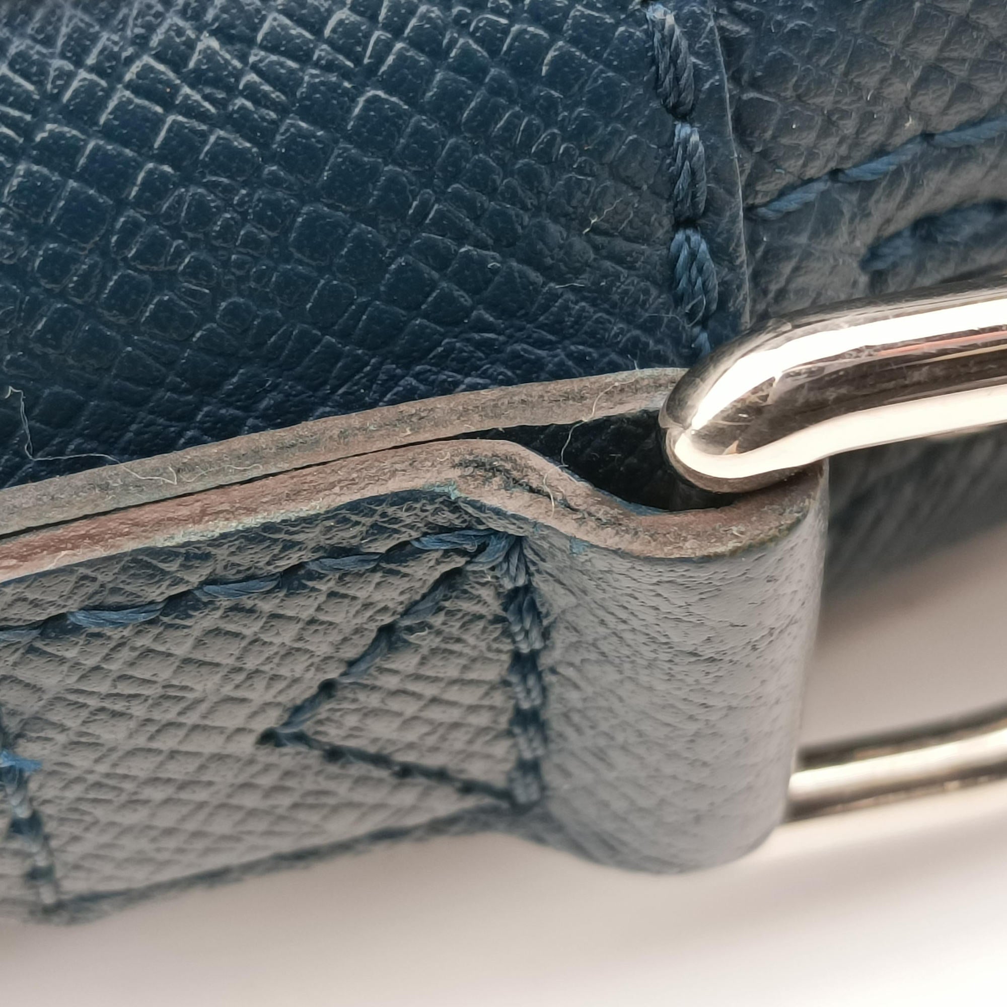 Vintage Louis Vuitton Porto Document Business MM Ocean Blue Taiga M32705 handbag | stylenewstar