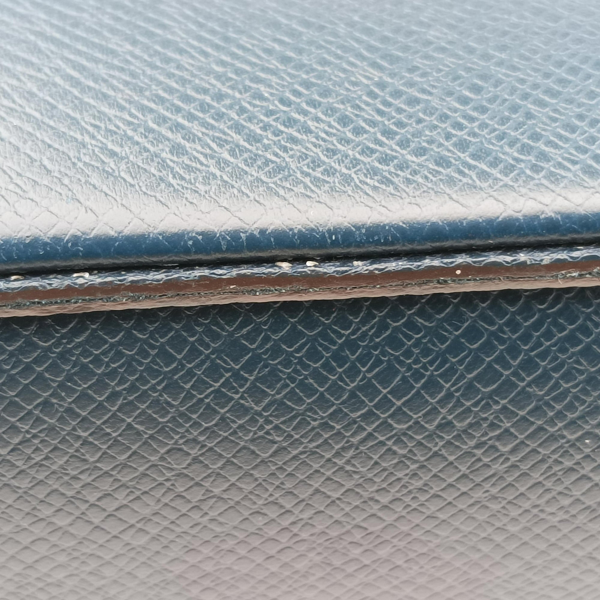 Vintage Louis Vuitton Porto Document Business MM Ocean Blue Taiga M32705 handbag | stylenewstar