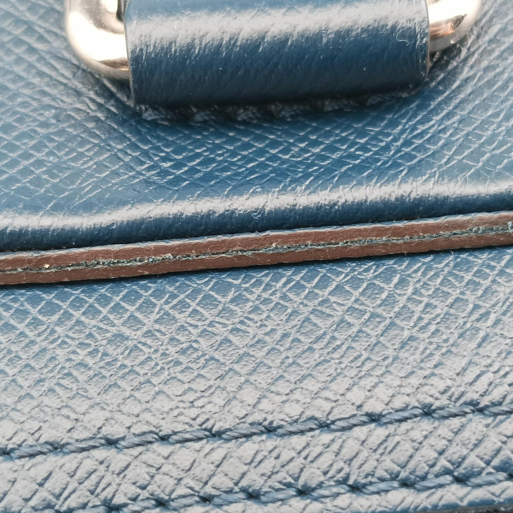 Vintage Louis Vuitton Porto Document Business MM Ocean Blue Taiga M32705 handbag | stylenewstar