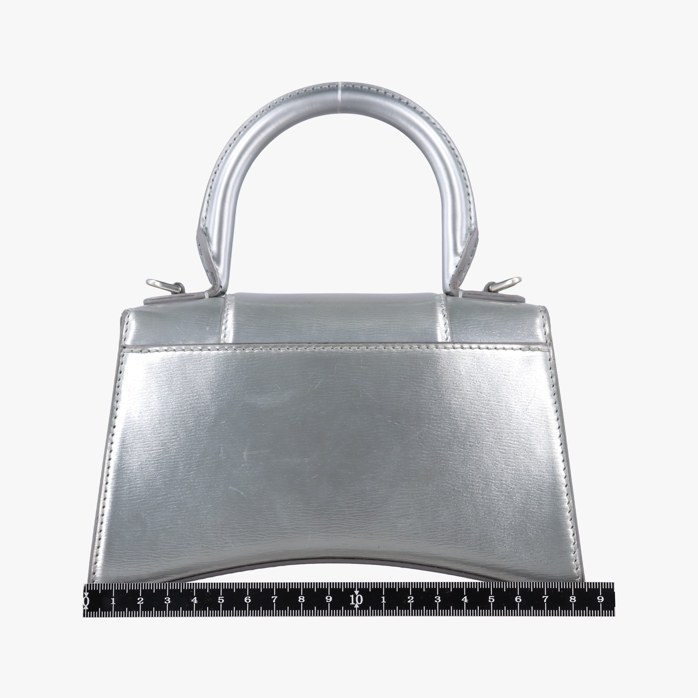 Secondhand Balenciaga Hourglass XS Silver leather  shoulderbag | stylenewstar