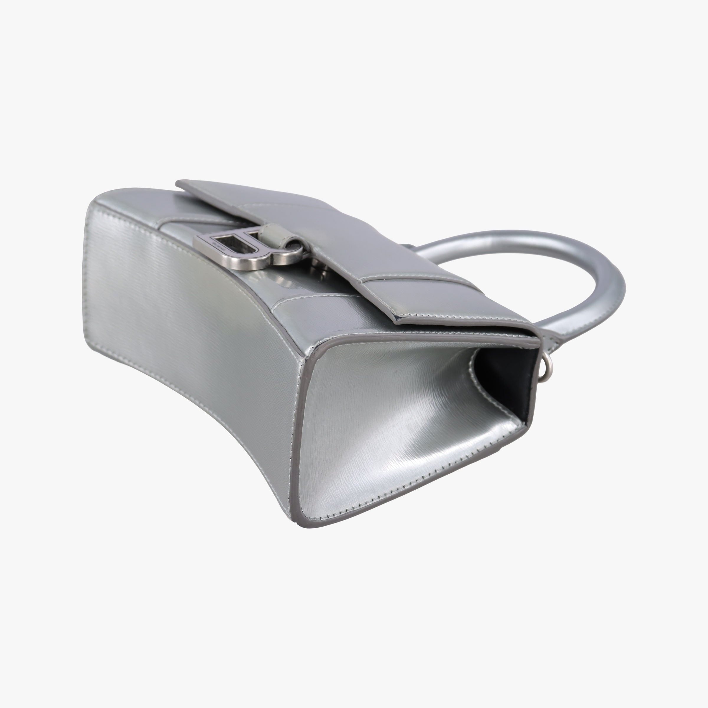 Secondhand Balenciaga Hourglass XS Silver leather  shoulderbag | stylenewstar