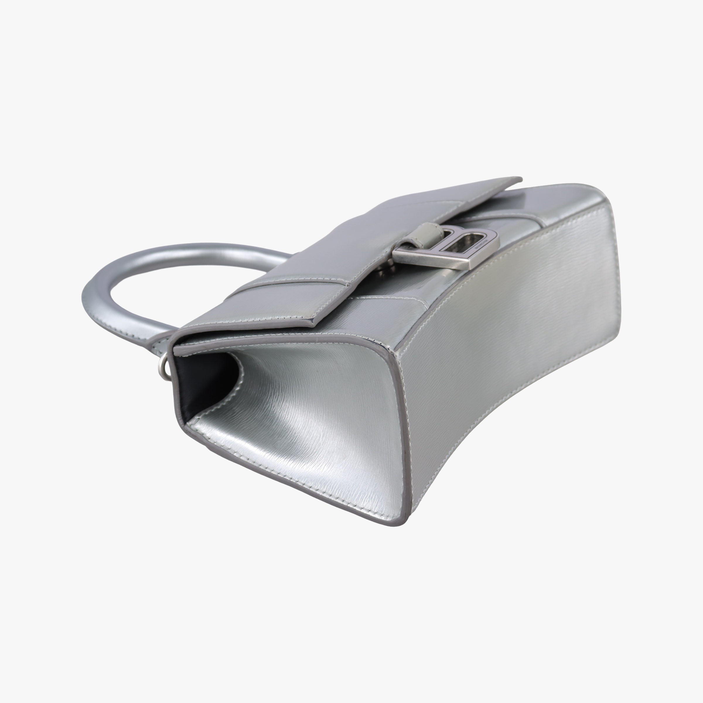 Secondhand Balenciaga Hourglass XS Silver leather  shoulderbag | stylenewstar