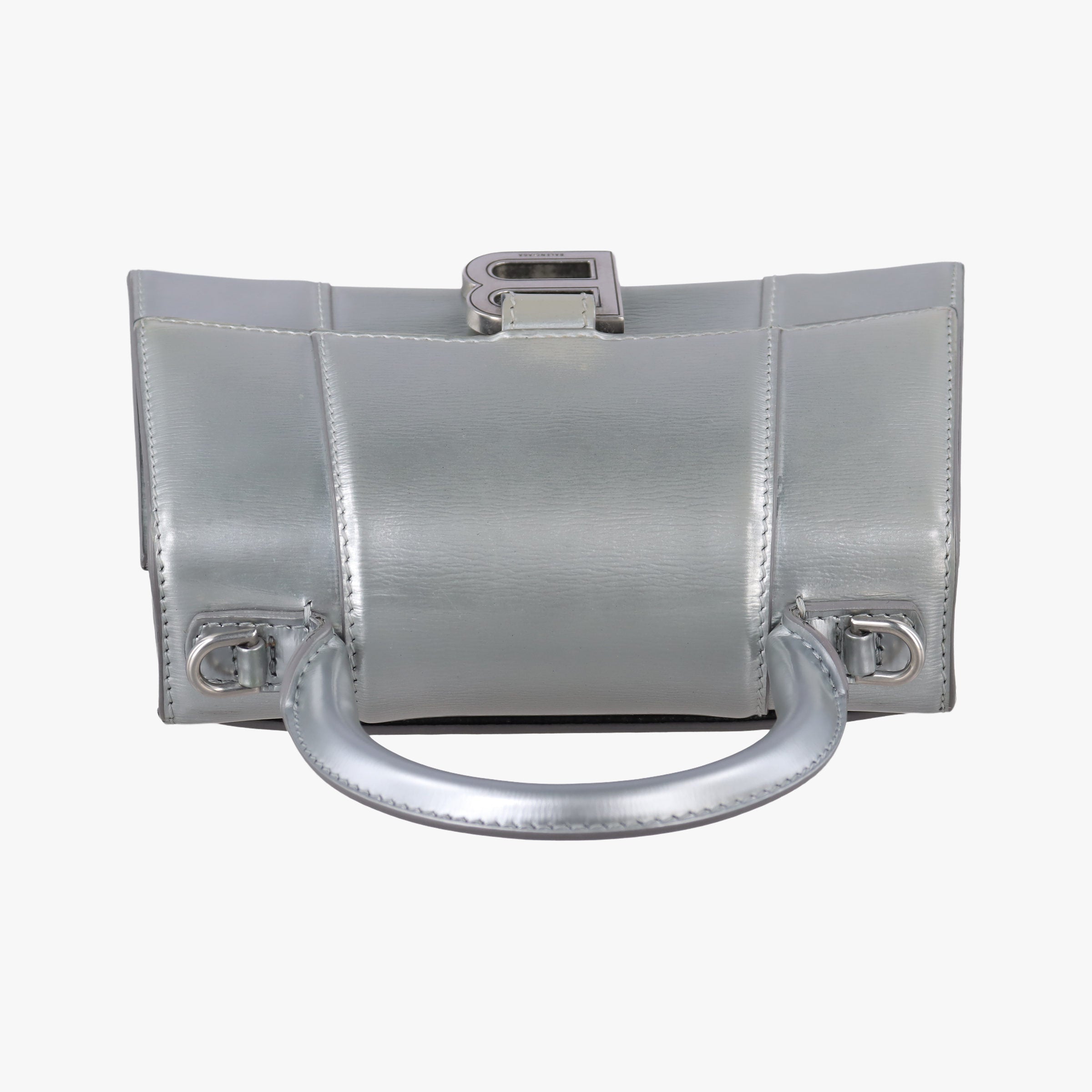 Secondhand Balenciaga Hourglass XS Silver leather  shoulderbag | stylenewstar