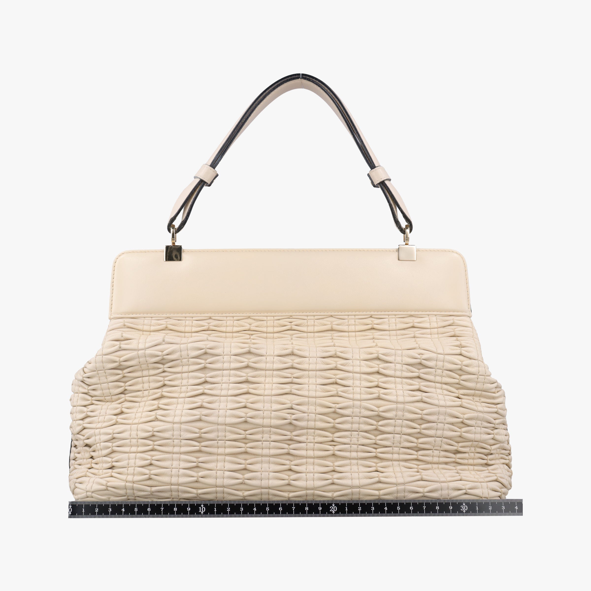 Vintage Bvlgari Isabella Rossellini ivory Leather  shoulderbag | stylenewstar