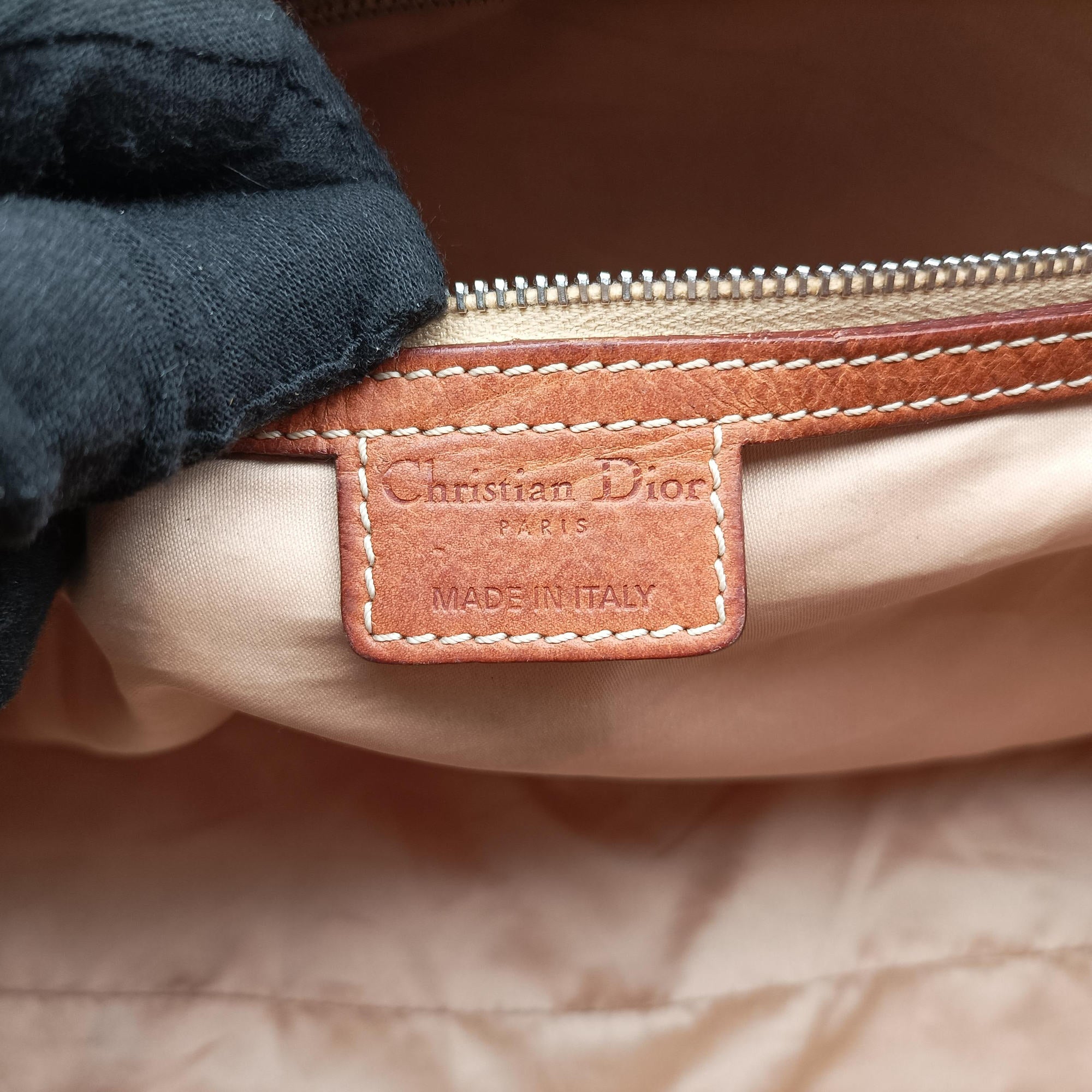Pre-owned Christian Dior Trotter Romantique  Bow Brown×Multicolour PVC coated canvas×Leather  handbag | stylenewstar