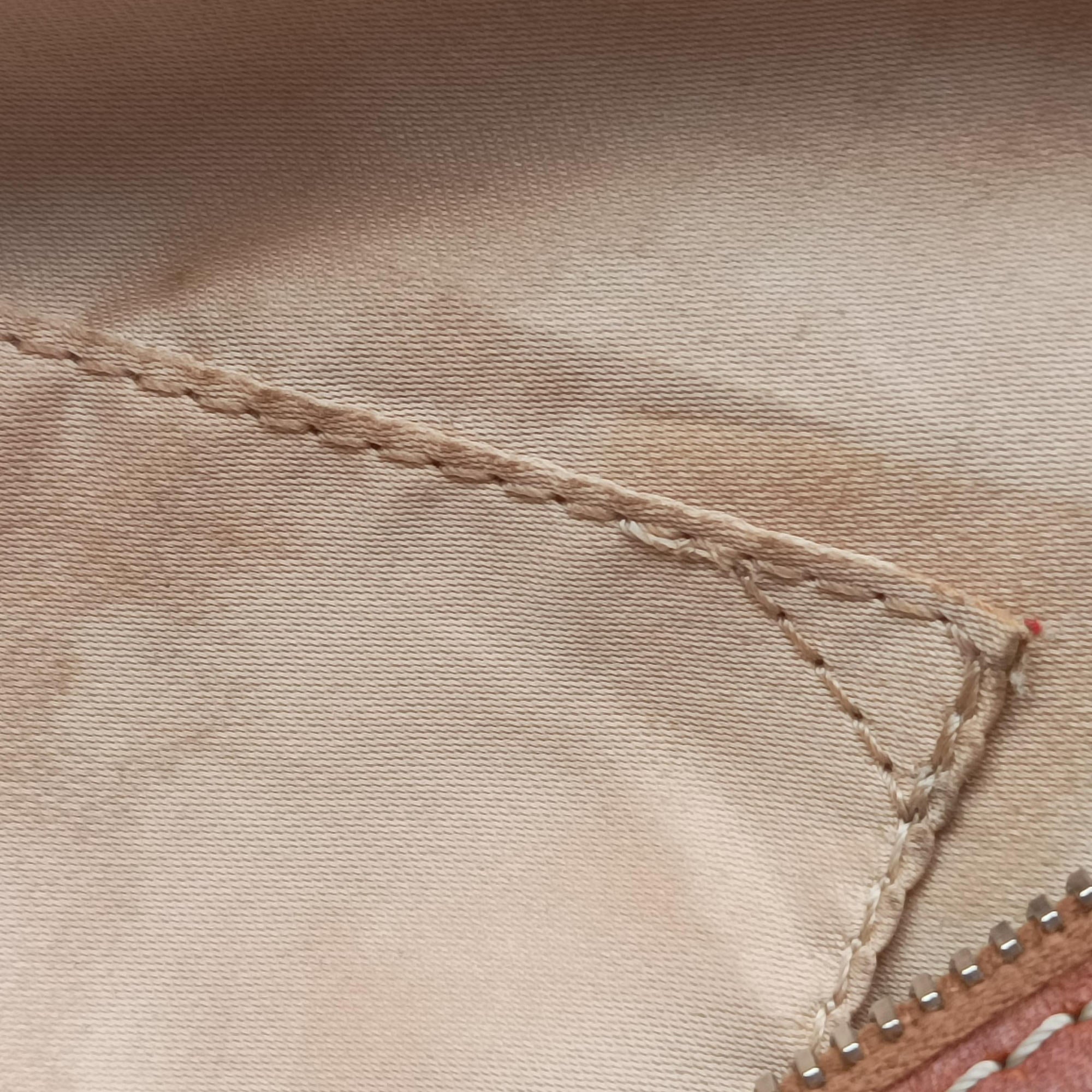 Pre-owned Christian Dior Trotter Romantique  Bow Brown×Multicolour PVC coated canvas×Leather  handbag | stylenewstar