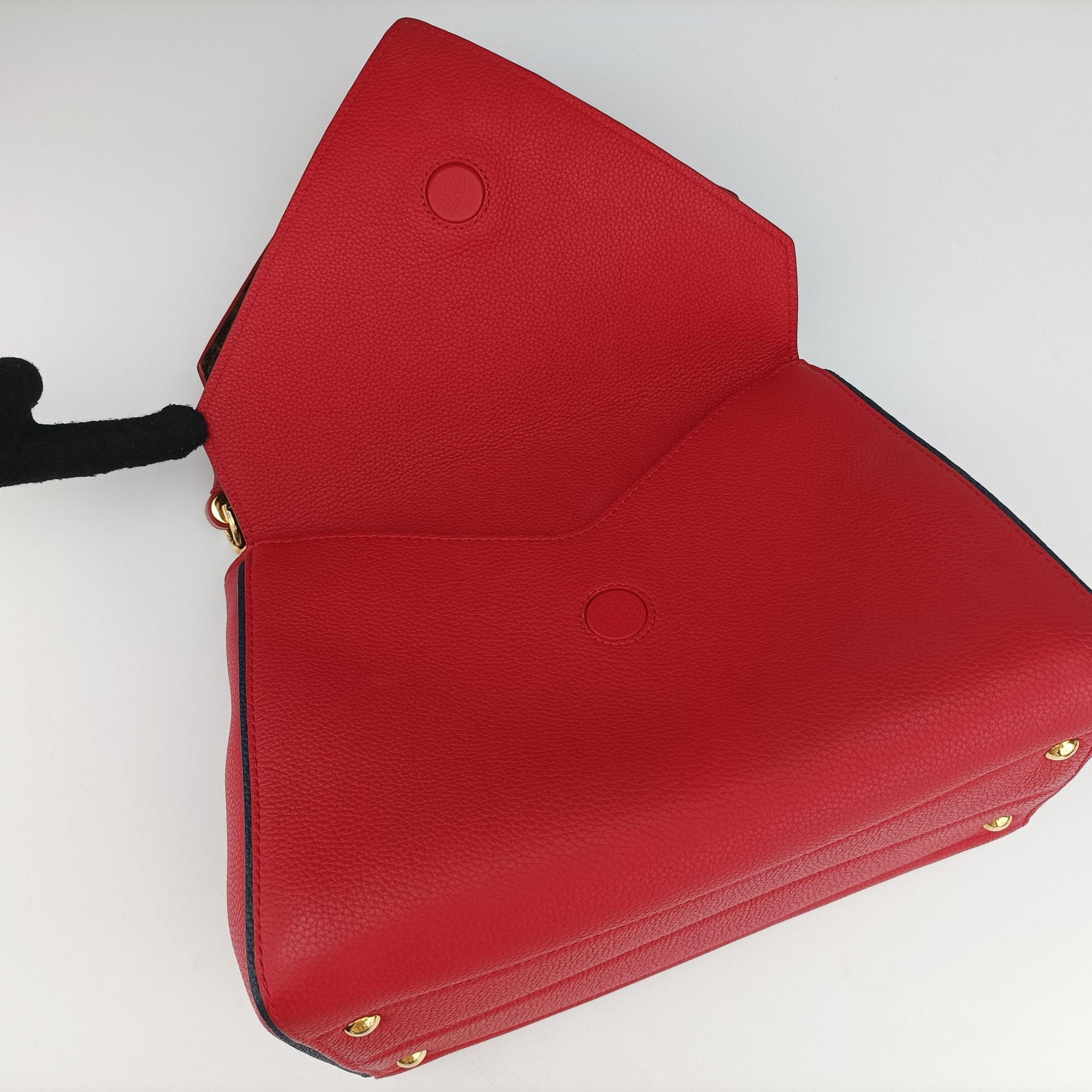Pre-owned Louis Vuitton DOUBLE V ruby Monogram Canvas ácalf leather M54624 shoulderbag | stylenewstar