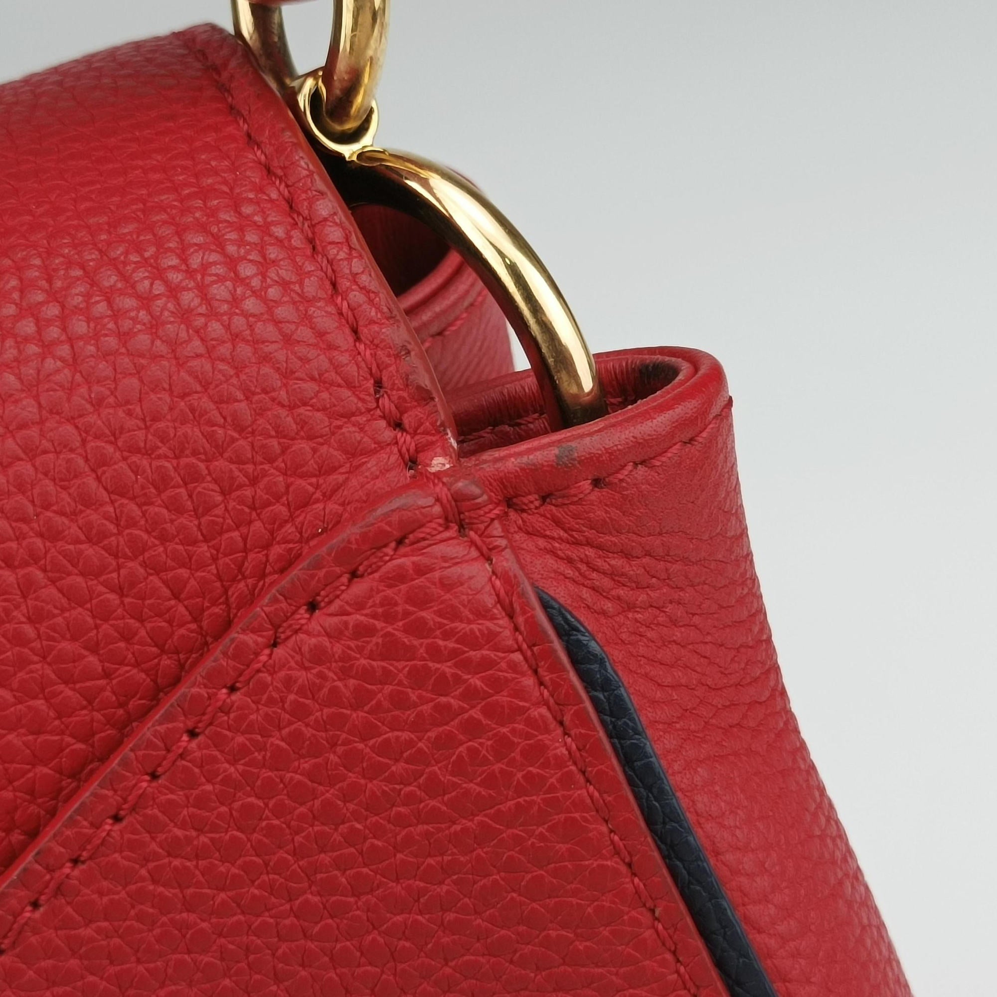 Pre-owned Louis Vuitton DOUBLE V ruby Monogram Canvas ácalf leather M54624 shoulderbag | stylenewstar