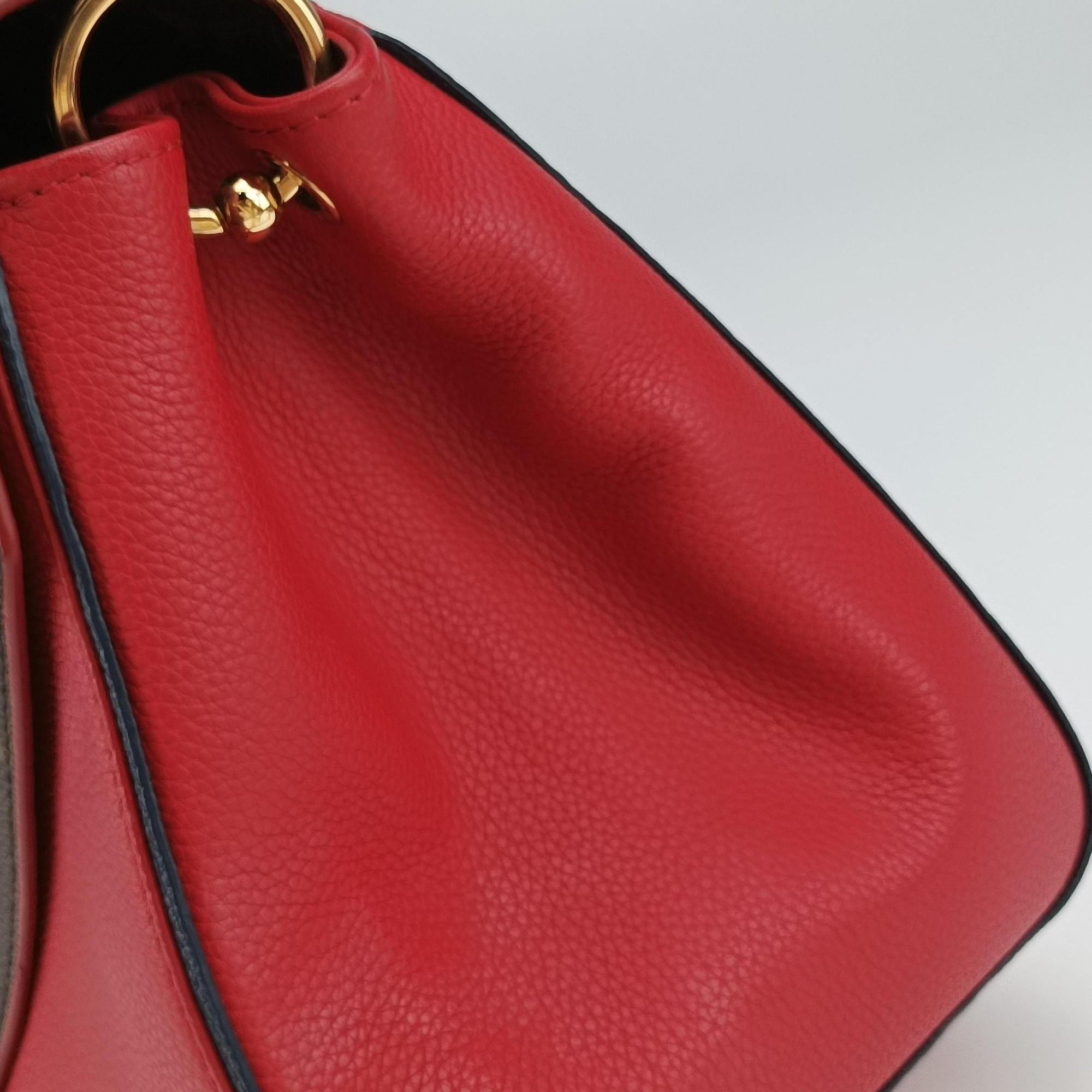 Pre-owned Louis Vuitton DOUBLE V ruby Monogram Canvas ácalf leather M54624 shoulderbag | stylenewstar