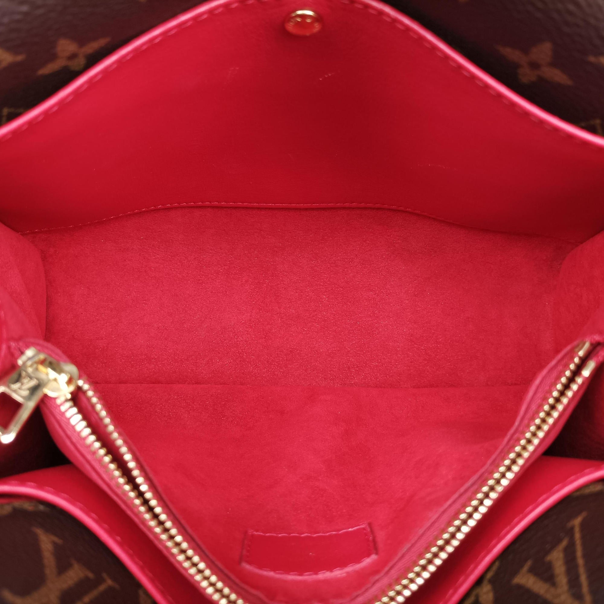 Pre-owned Louis Vuitton DOUBLE V ruby Monogram Canvas ácalf leather M54624 shoulderbag | stylenewstar