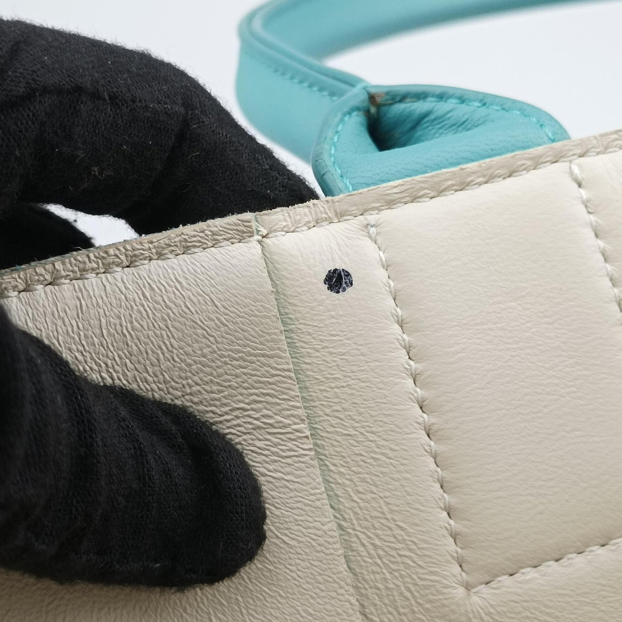 Pre-owned Bottega Veneta THE ARCO Tote Blue lambskin  handbag | stylenewstar
