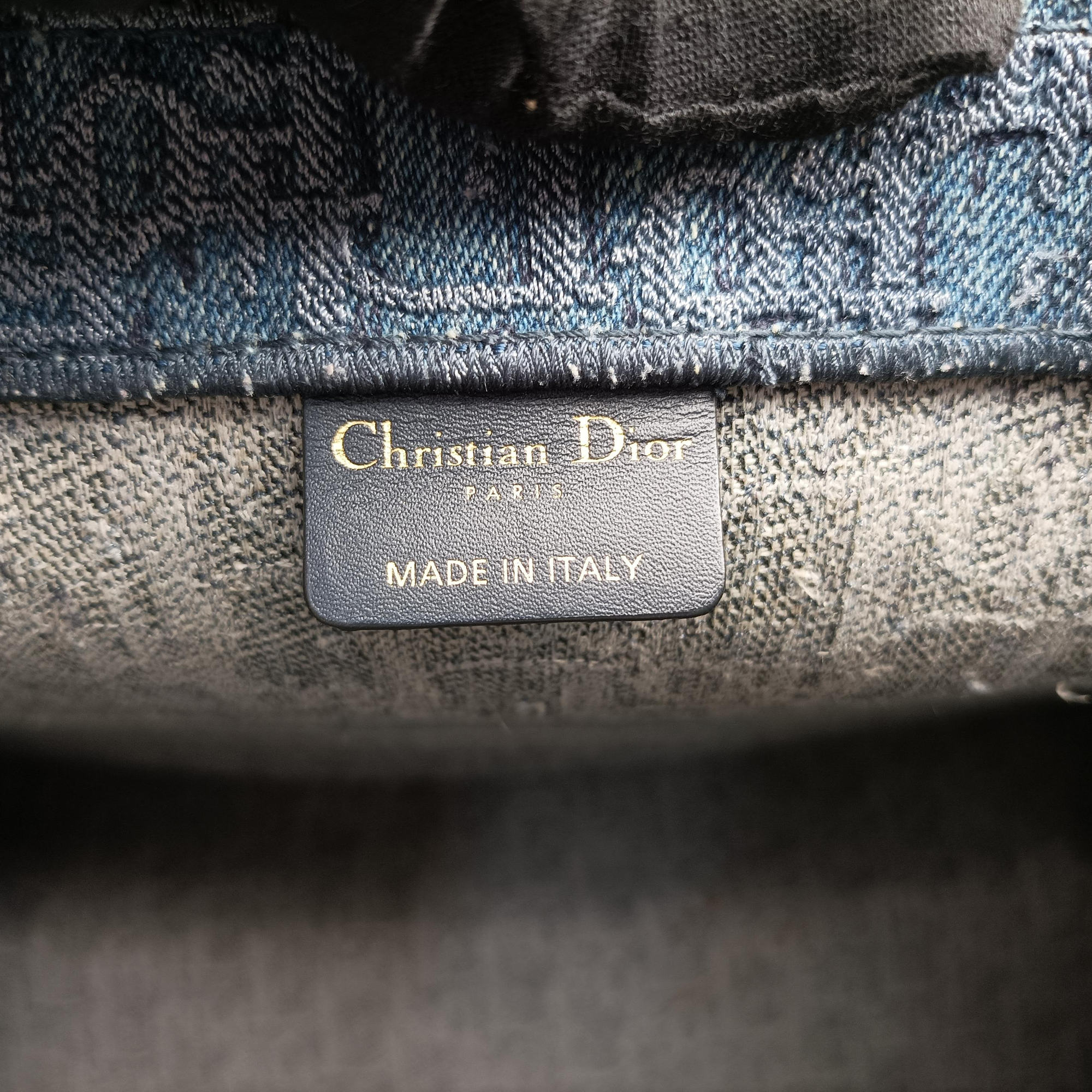 Secondhand Christian Dior BOOK TOTE Navy Denim  handbag | stylenewstar