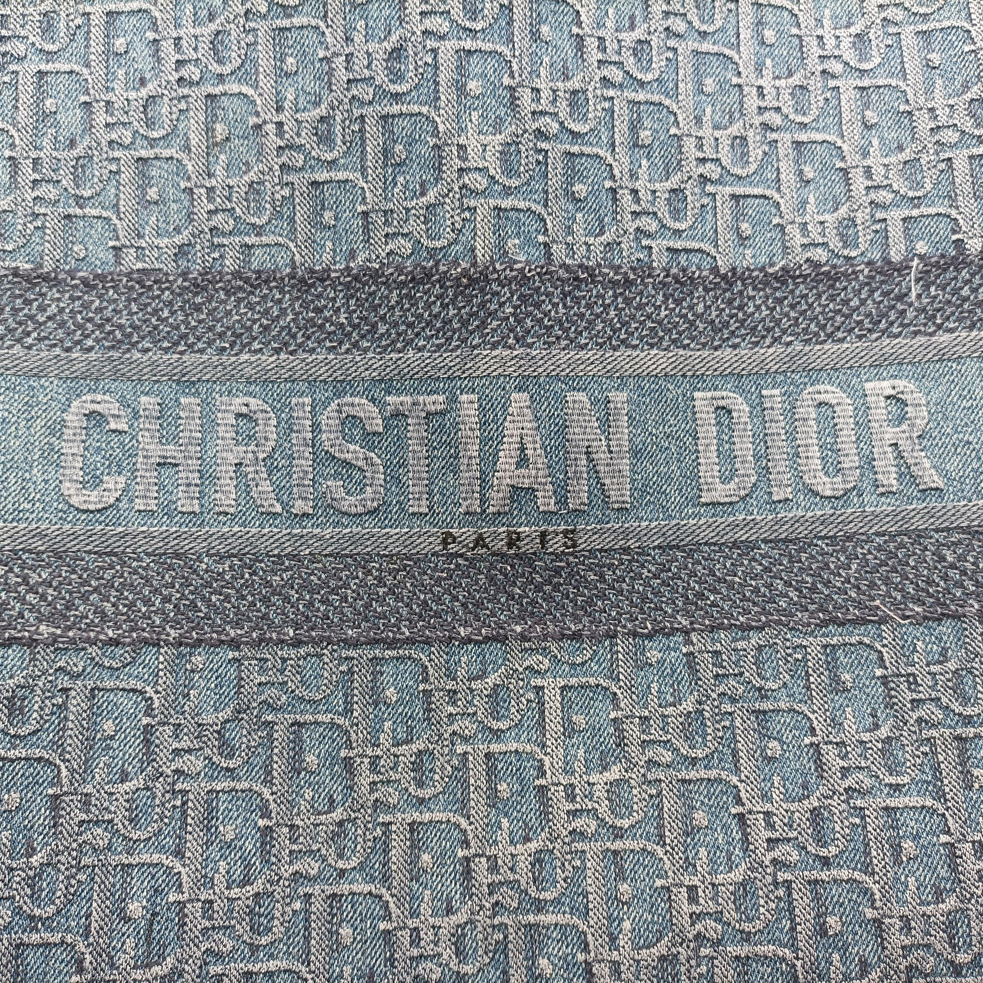 Secondhand Christian Dior BOOK TOTE Navy Denim  handbag | stylenewstar