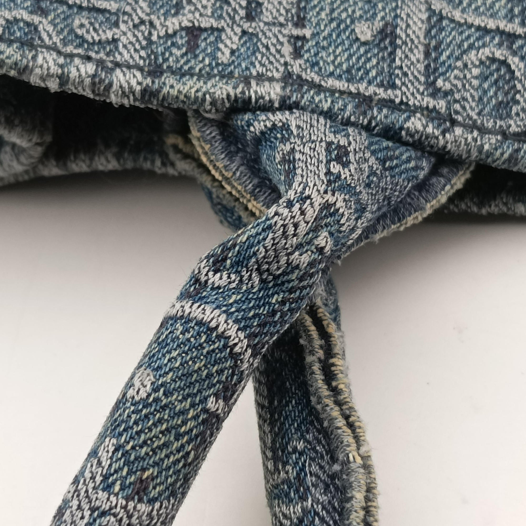 Secondhand Christian Dior BOOK TOTE Navy Denim  handbag | stylenewstar