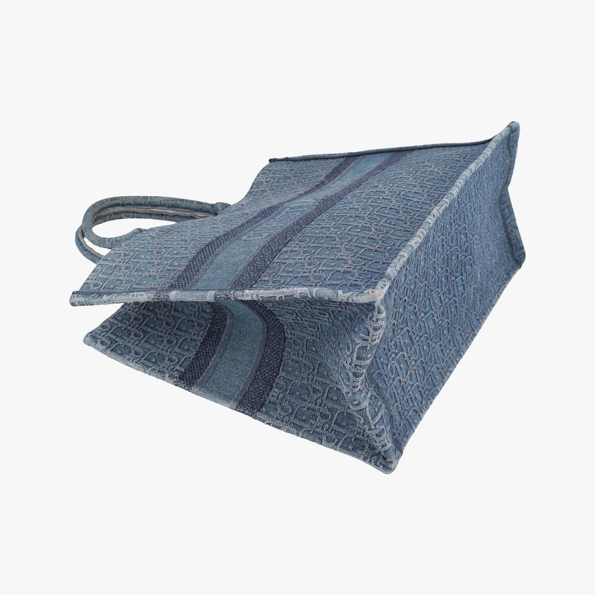 Secondhand Christian Dior BOOK TOTE Navy Denim  handbag | stylenewstar