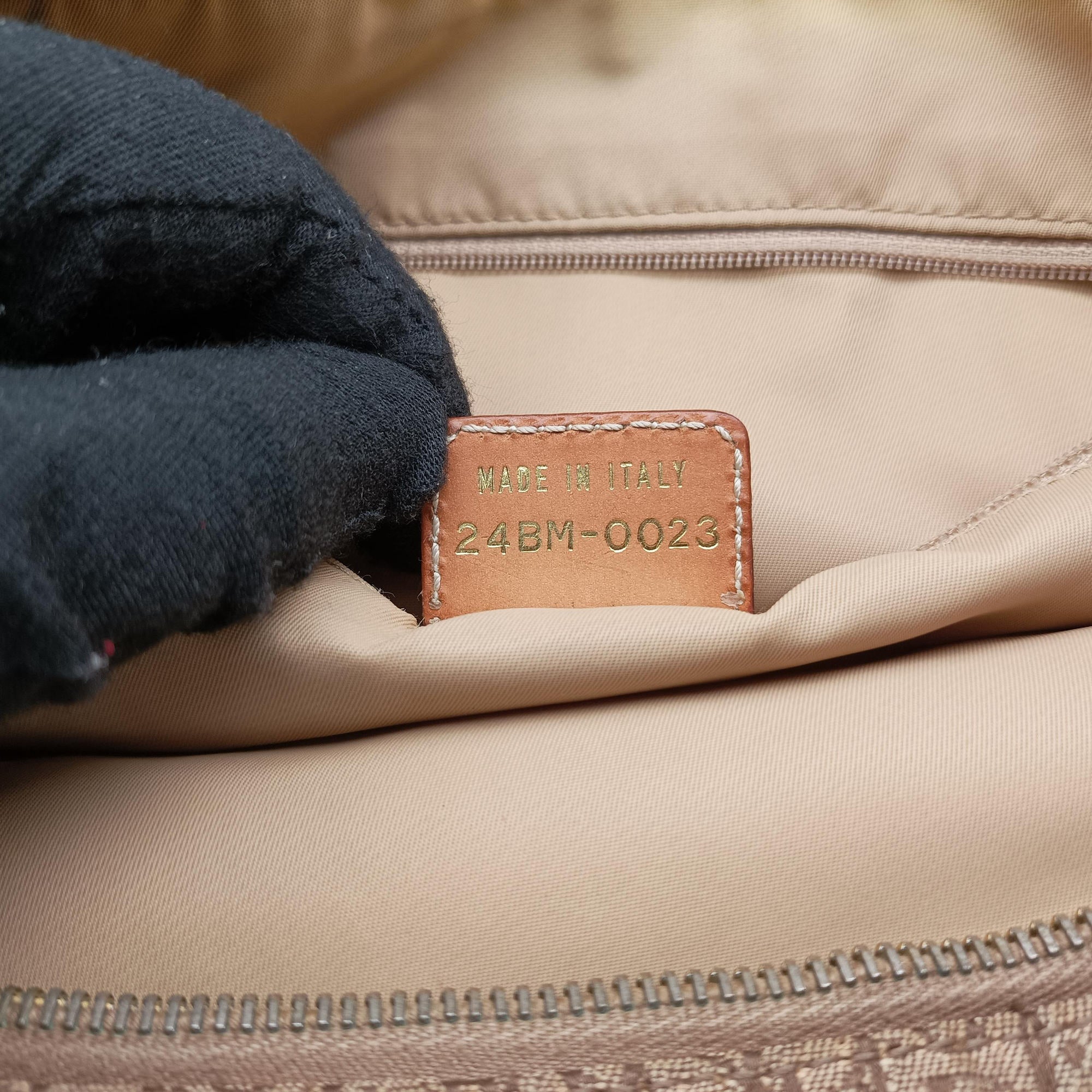 Secondhand Christian Dior Street Chic Beige×Camel canvasxleather  shoulderbag | stylenewstar