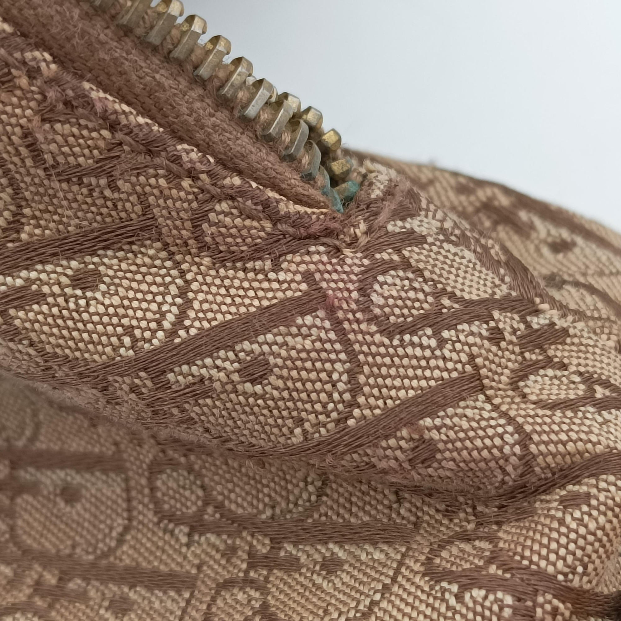 Secondhand Christian Dior Street Chic Beige×Camel canvasxleather  shoulderbag | stylenewstar