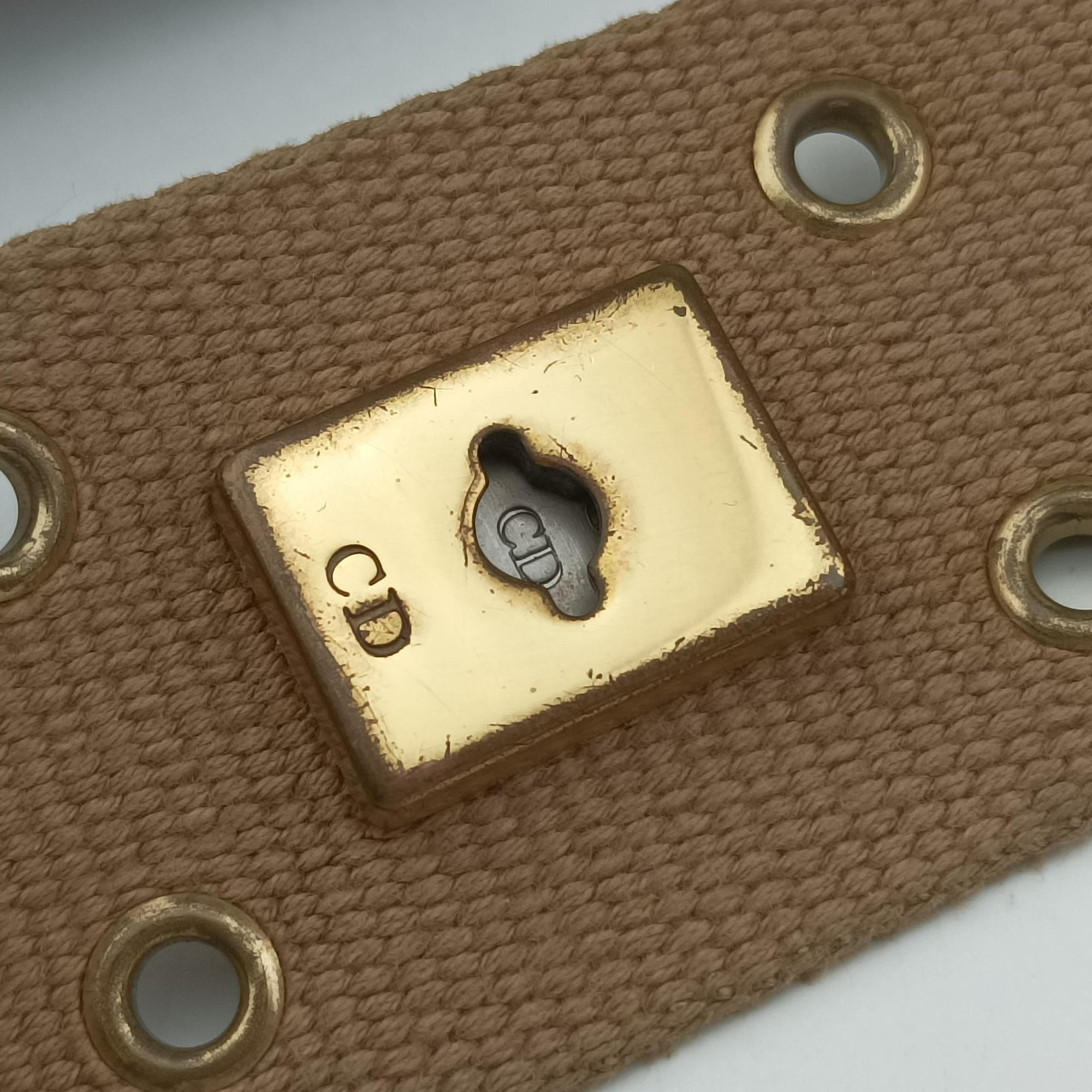 Secondhand Christian Dior Street Chic Beige×Camel canvasxleather  shoulderbag | stylenewstar