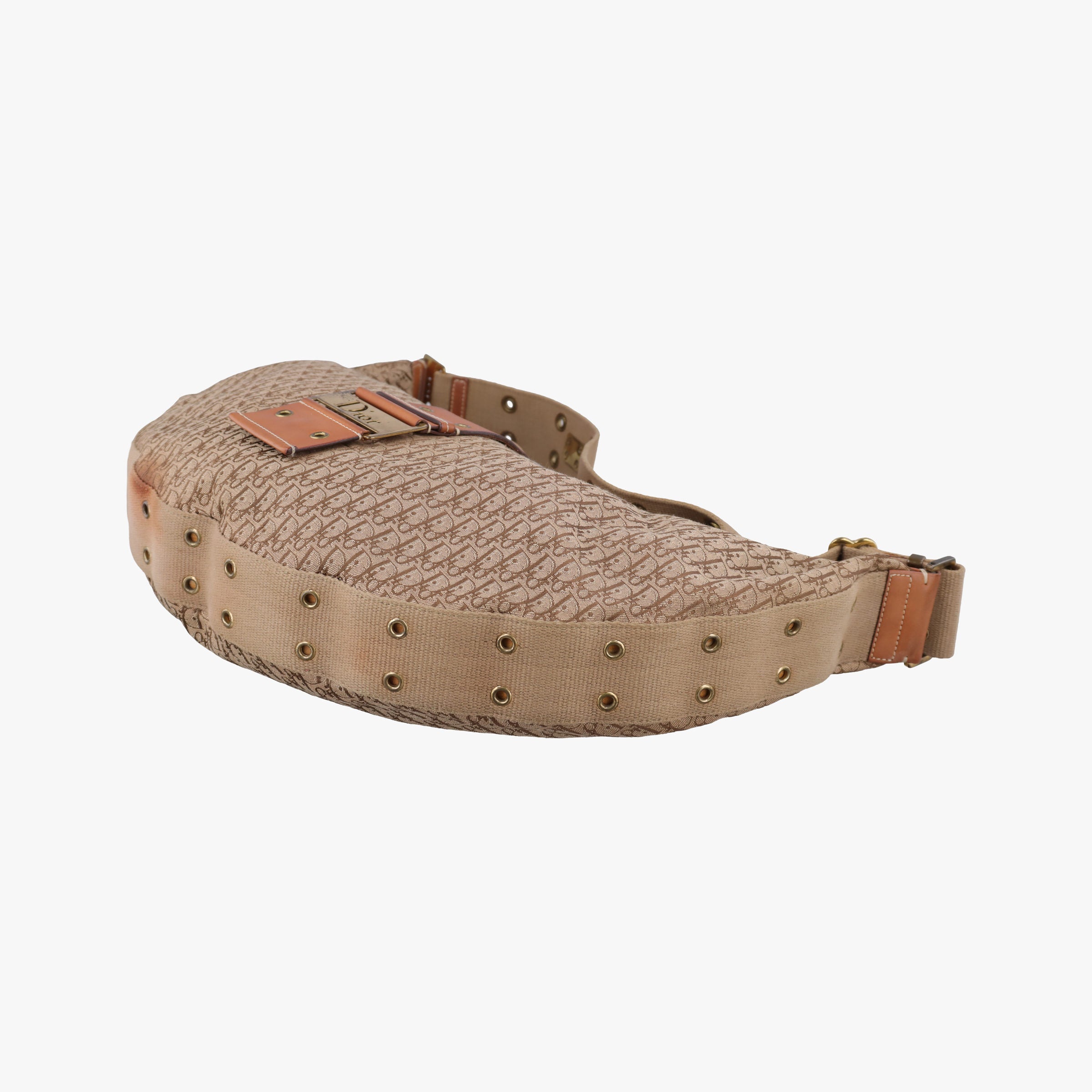 Secondhand Christian Dior Street Chic Beige×Camel canvasxleather  shoulderbag | stylenewstar