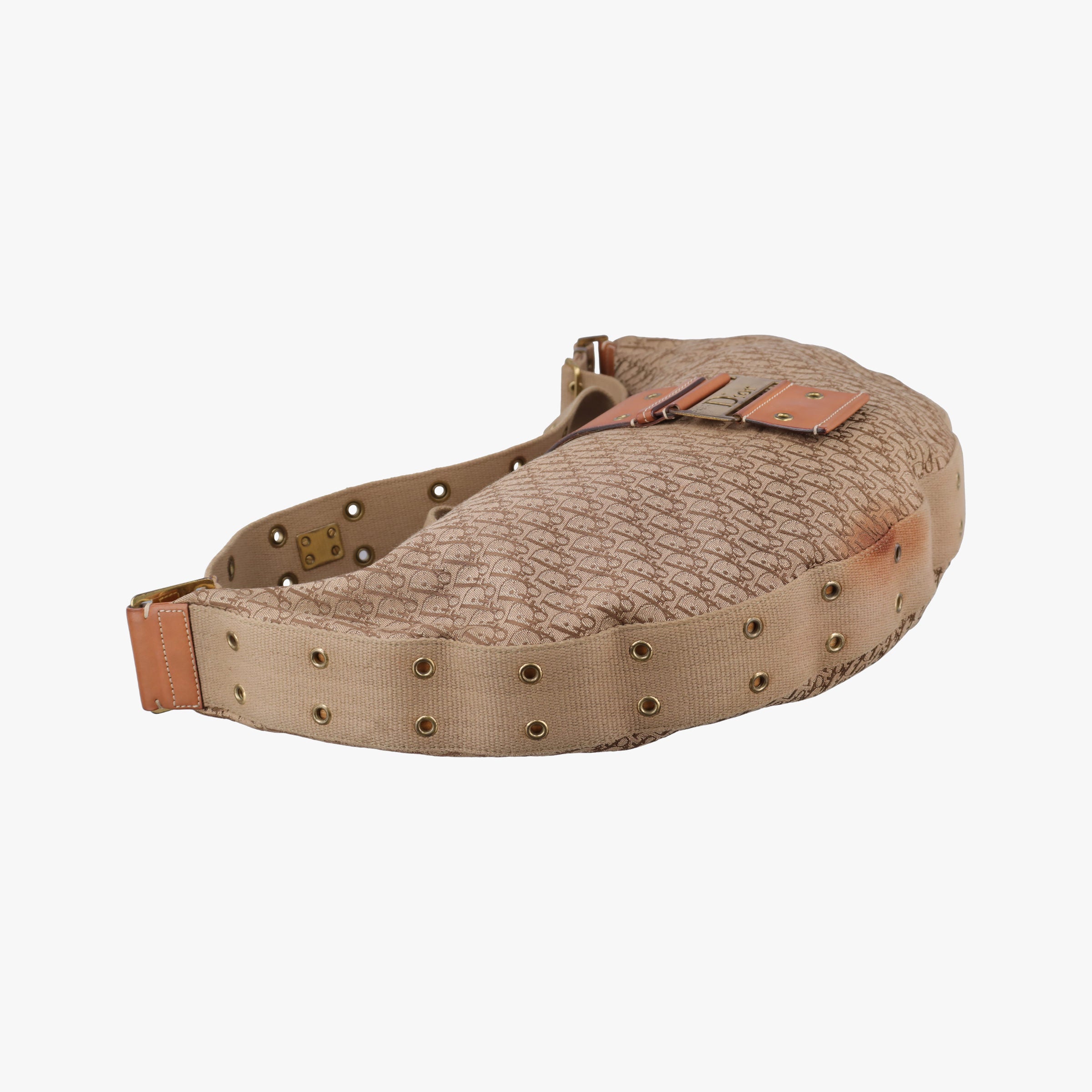 Secondhand Christian Dior Street Chic Beige×Camel canvasxleather  shoulderbag | stylenewstar
