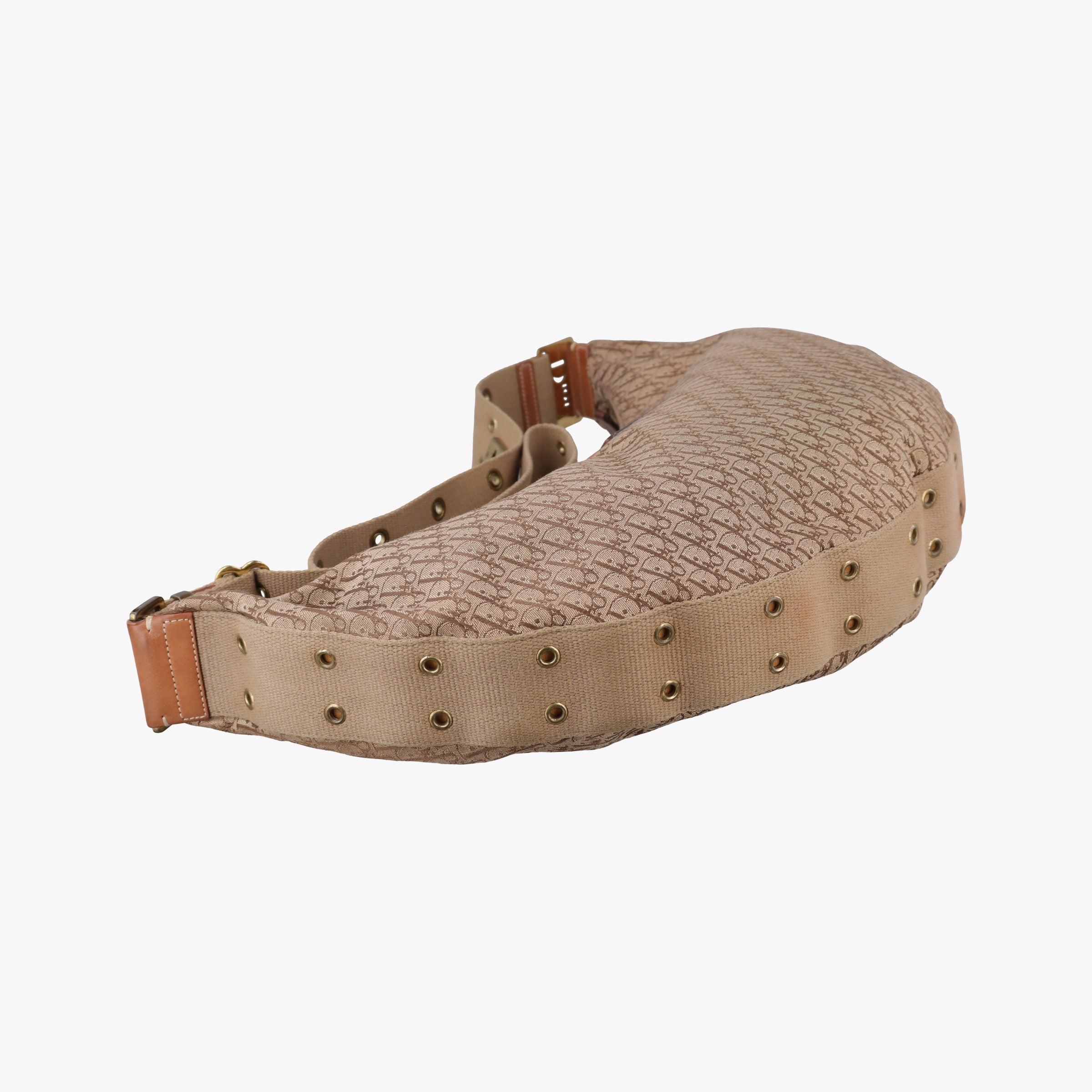 Secondhand Christian Dior Street Chic Beige×Camel canvasxleather  shoulderbag | stylenewstar