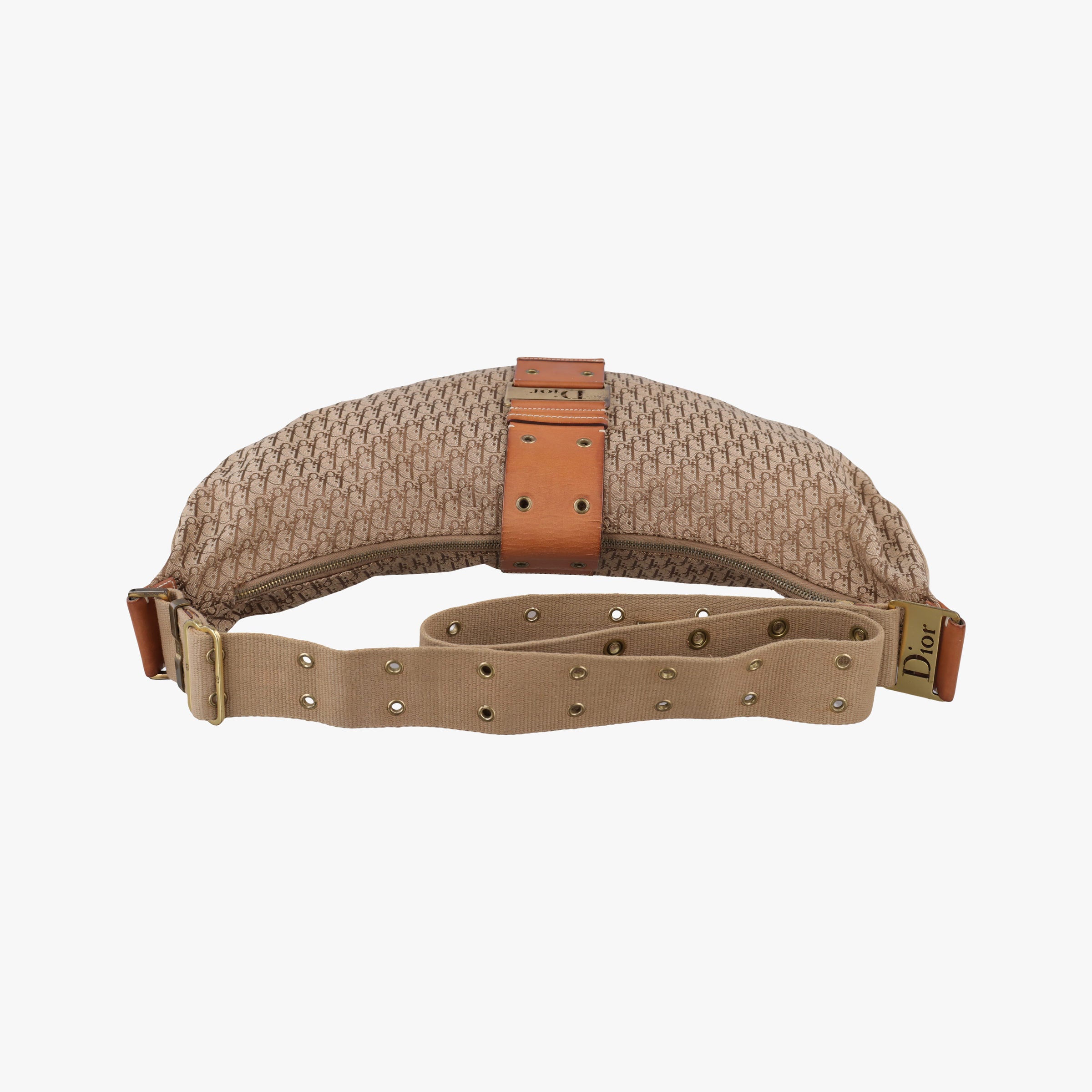 Secondhand Christian Dior Street Chic Beige×Camel canvasxleather  shoulderbag | stylenewstar
