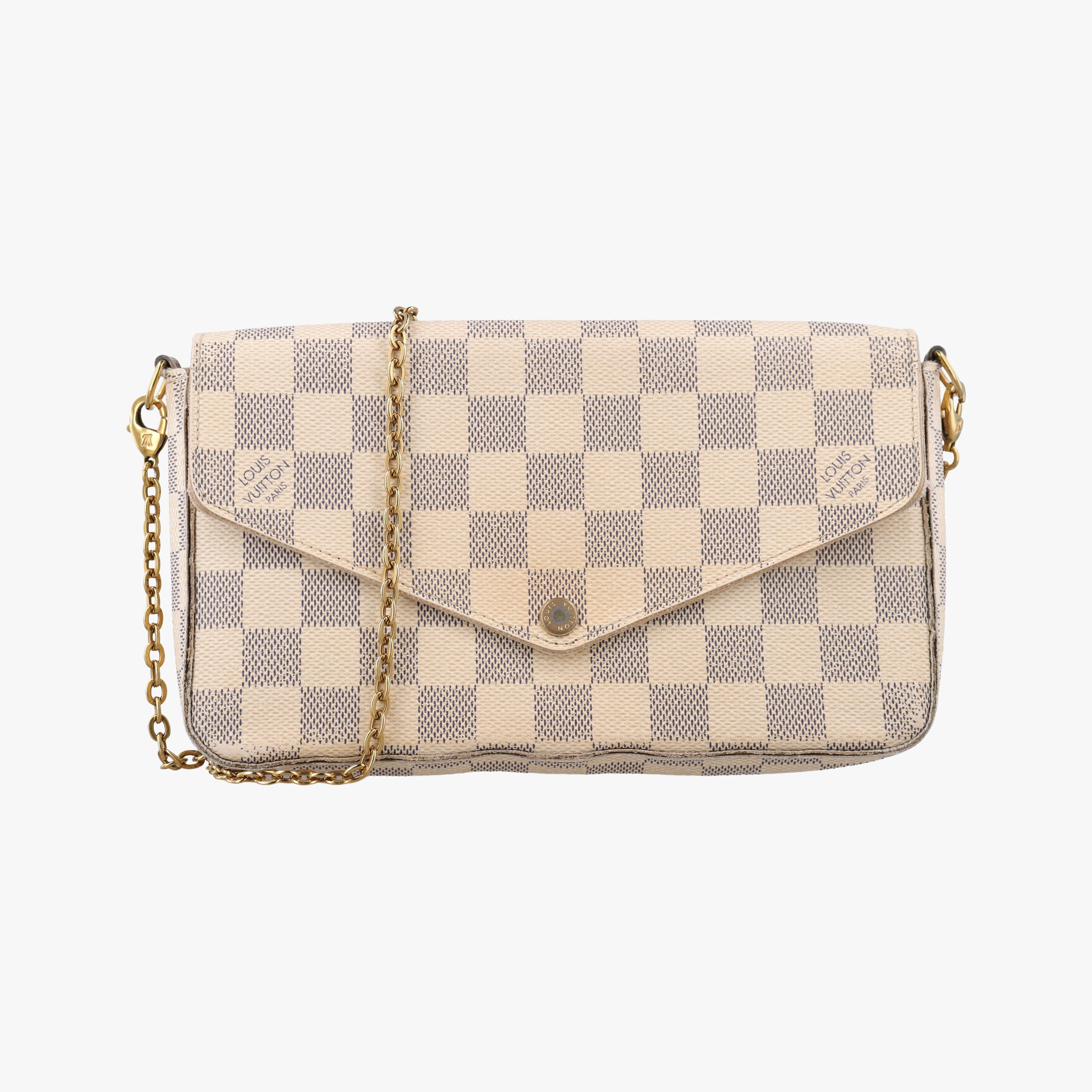 Vintage Louis Vuitton Pochette FéLICIE Azur Damier Canvas N63106 shoulderbag | stylenewstar