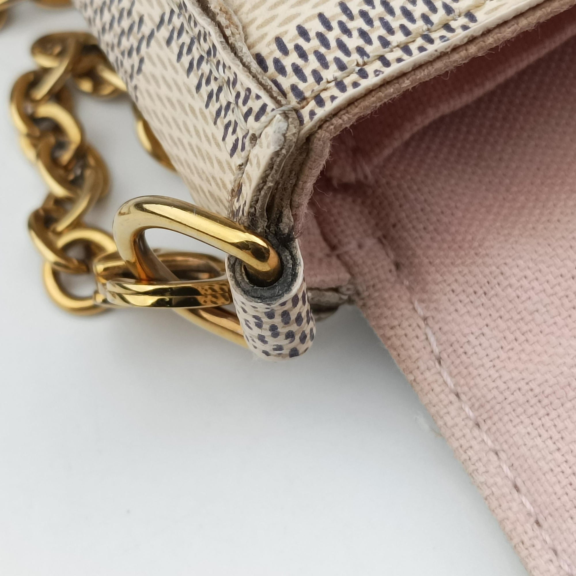 Vintage Louis Vuitton Pochette FéLICIE Azur Damier Canvas N63106 shoulderbag | stylenewstar