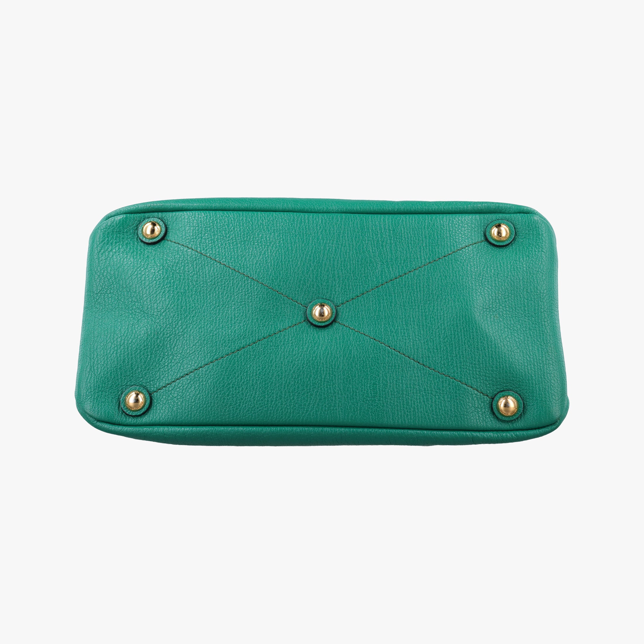 Pre-owned Miu Miu Vitello Caribu Green Leather RN0620 handbag | stylenewstar