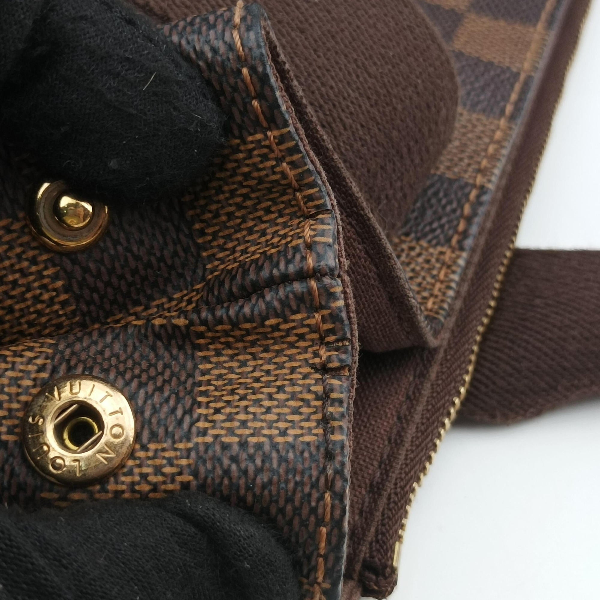 Pre-owned Louis Vuitton Cabas Bobur EBENE Damier Canvas N52006 handbag | stylenewstar