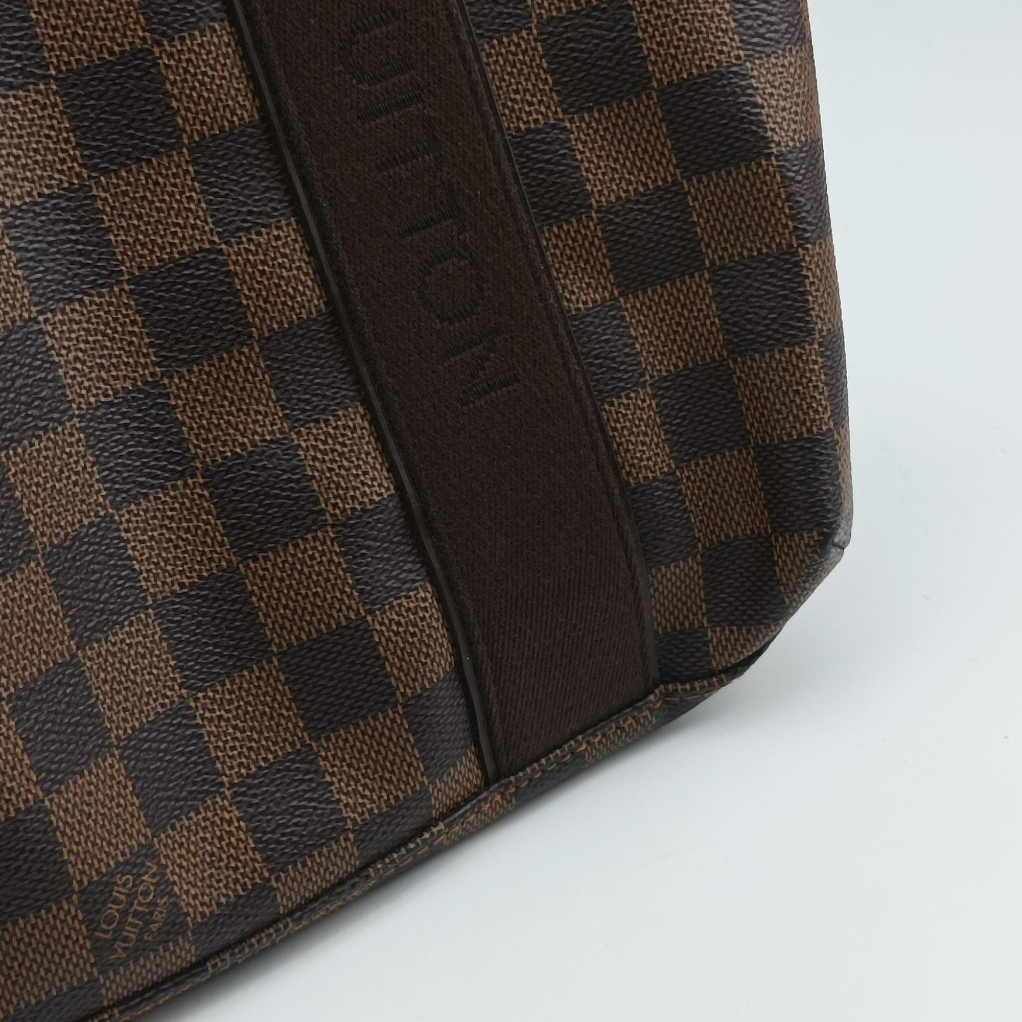 Pre-owned Louis Vuitton Cabas Bobur EBENE Damier Canvas N52006 handbag | stylenewstar