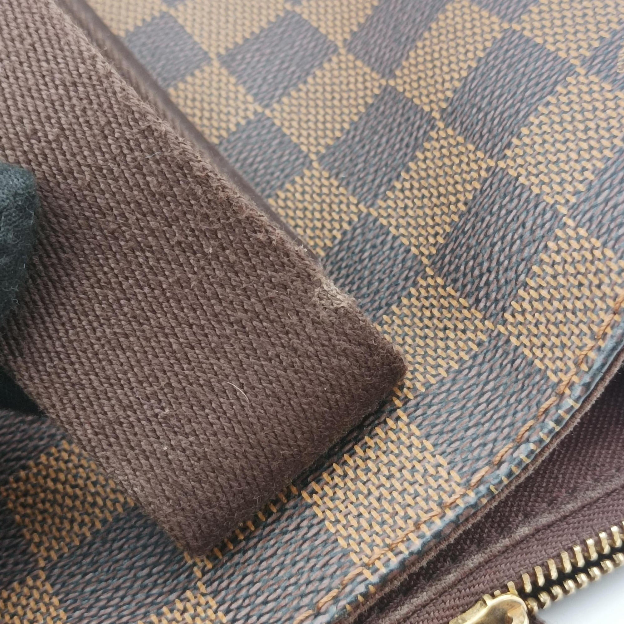 Pre-owned Louis Vuitton Cabas Bobur EBENE Damier Canvas N52006 handbag | stylenewstar