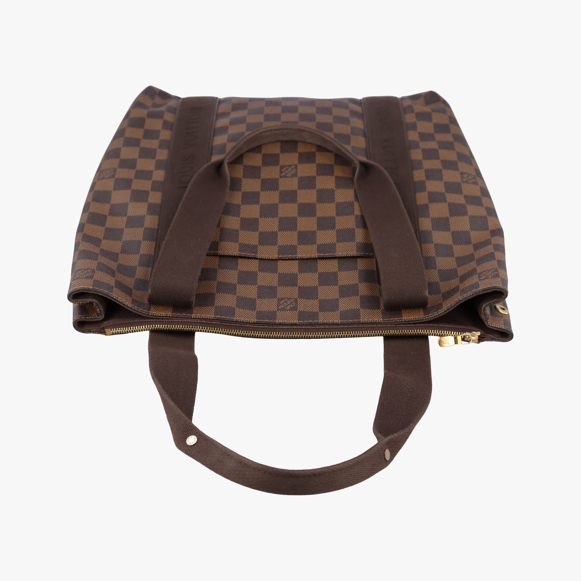 Pre-owned Louis Vuitton Cabas Bobur EBENE Damier Canvas N52006 handbag | stylenewstar