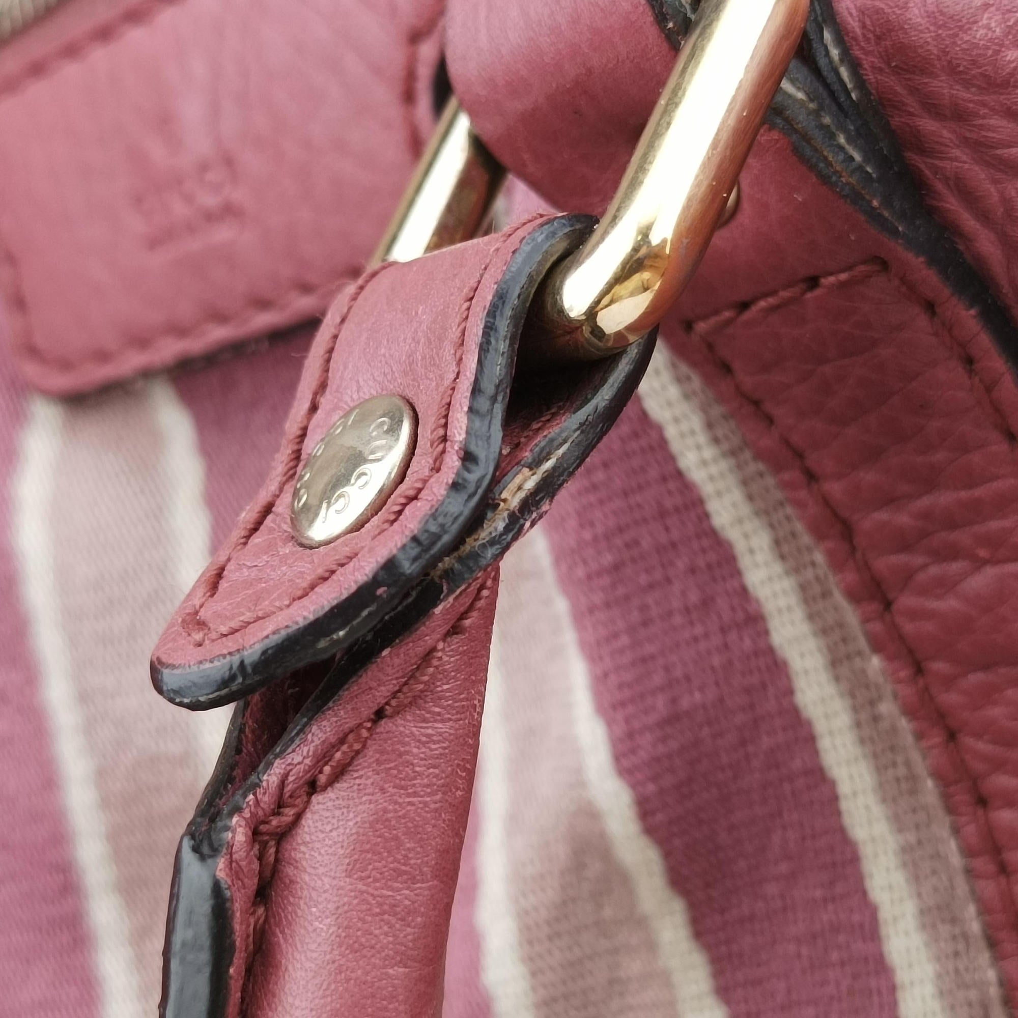Pre-owned Gucci Sherry Line Pink Leather 247205 shoulderbag | stylenewstar