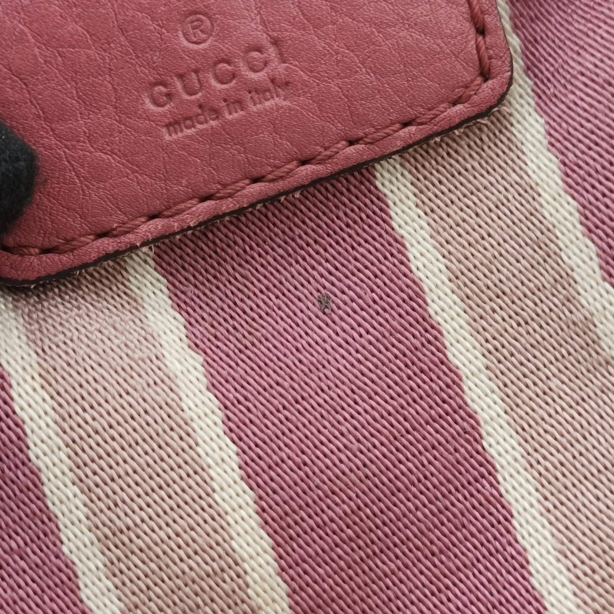 Pre-owned Gucci Sherry Line Pink Leather 247205 shoulderbag | stylenewstar
