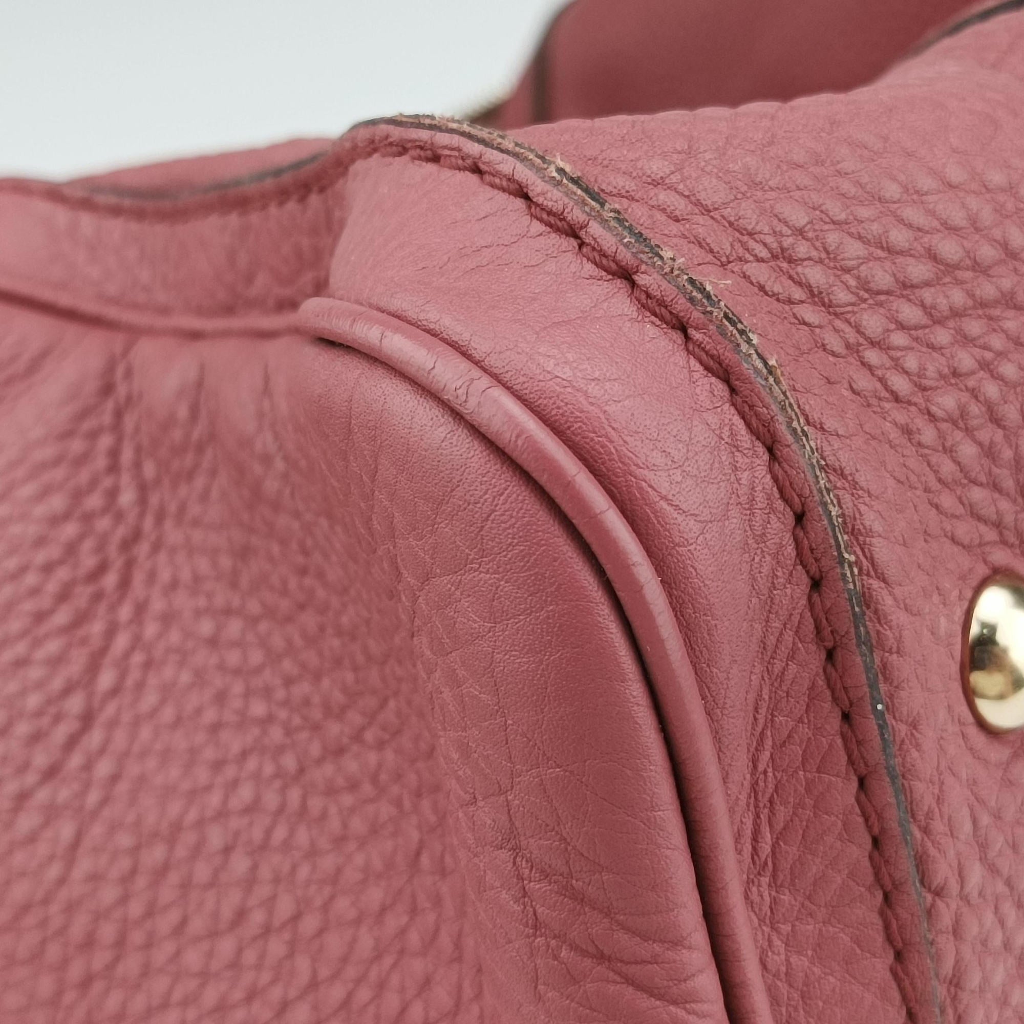 Pre-owned Gucci Sherry Line Pink Leather 247205 shoulderbag | stylenewstar