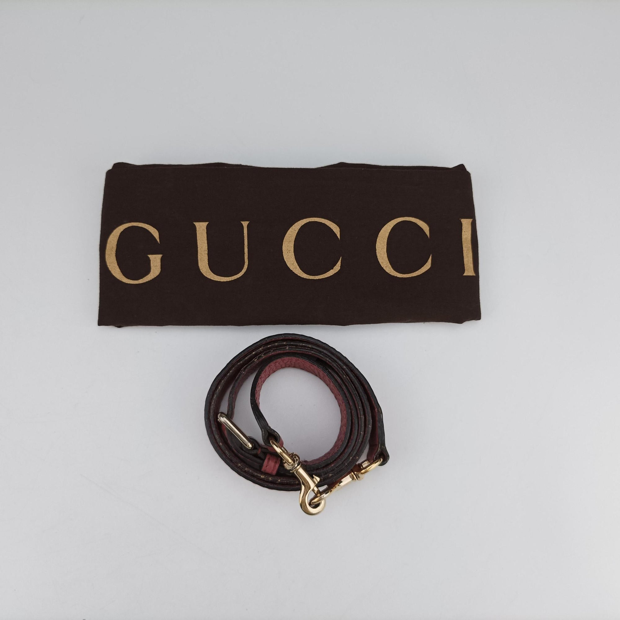 Pre-owned Gucci Sherry Line Pink Leather 247205 shoulderbag | stylenewstar