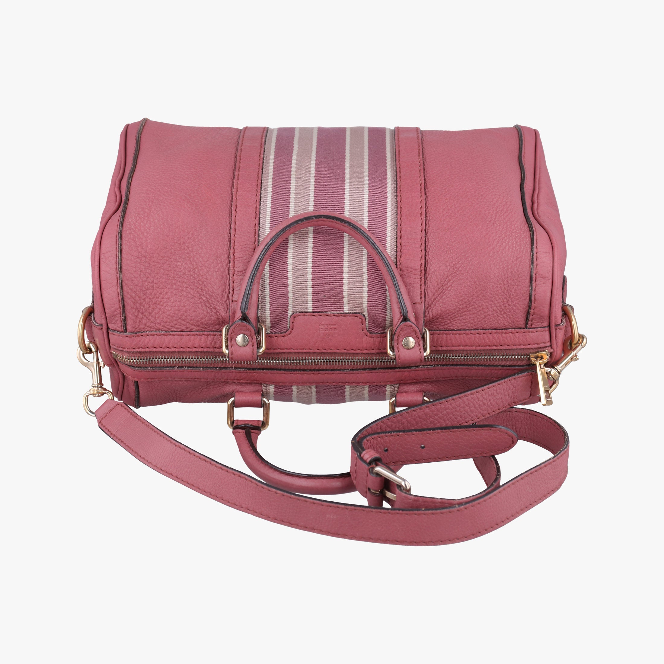 Pre-owned Gucci Sherry Line Pink Leather 247205 shoulderbag | stylenewstar