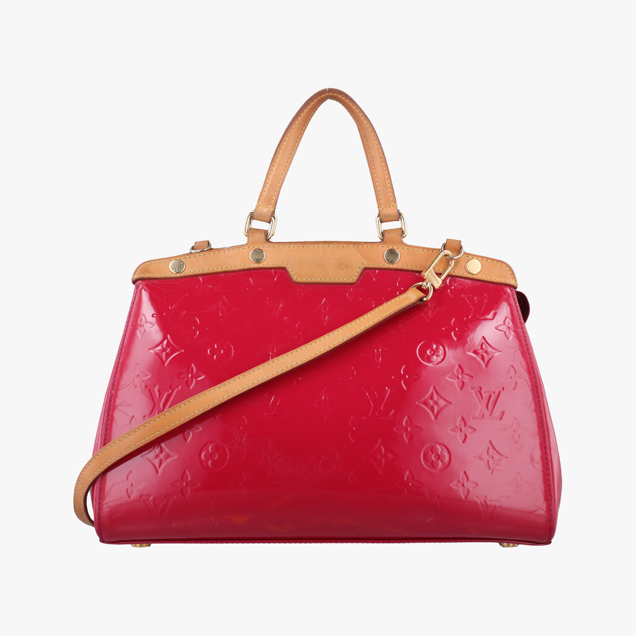 Pre-owned Louis Vuitton Brea MM ROSE INDIEN Vernis M91798 shoulderbag | stylenewstar